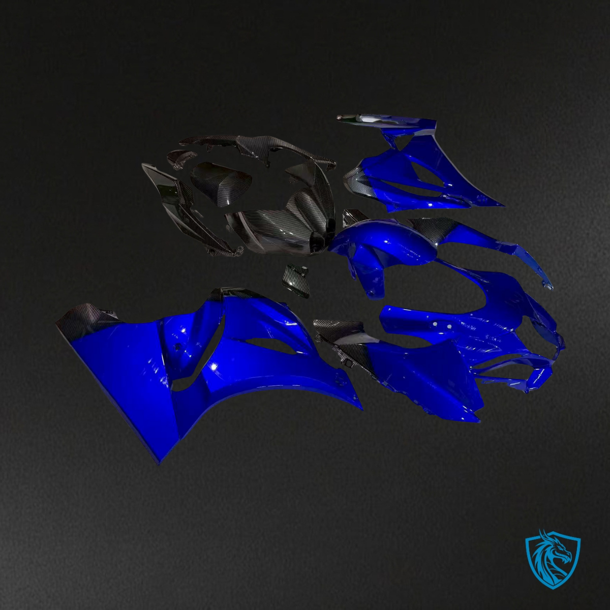Suzuki GSXR 1000 (2017-2025) Gloss Blue with Carbon ABS Bodywork - Fairings Kit