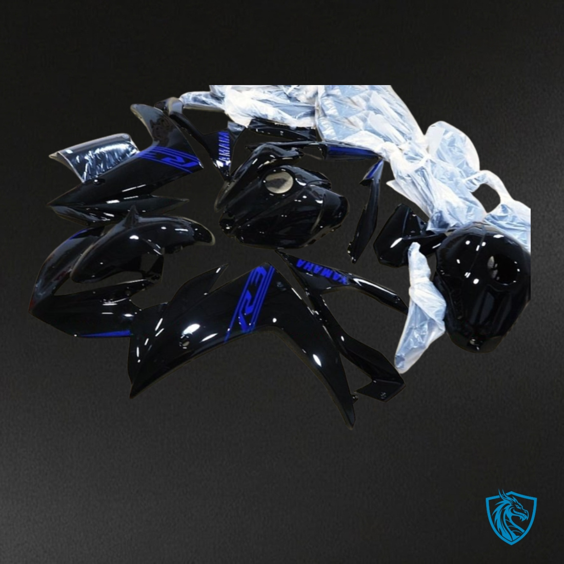 Yamaha YZF R3R25 (2015-2018) Glossy Blue & Black - Custom ABS Fairing Kit