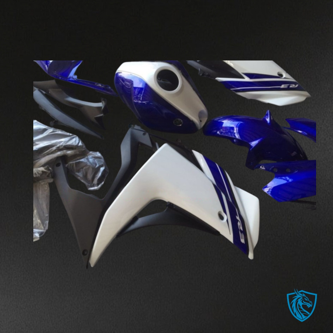 Yamaha YZF R3R25 (2015-2018) Gloss Blue & White - Replacement Motorcycle Fairings Kit