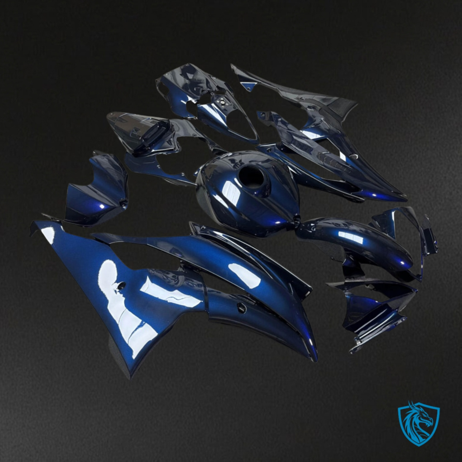 Yamaha R6 (2008-2016) Gloss Dark Blue Fairing Kit - Aftermarket ABS Bodywork