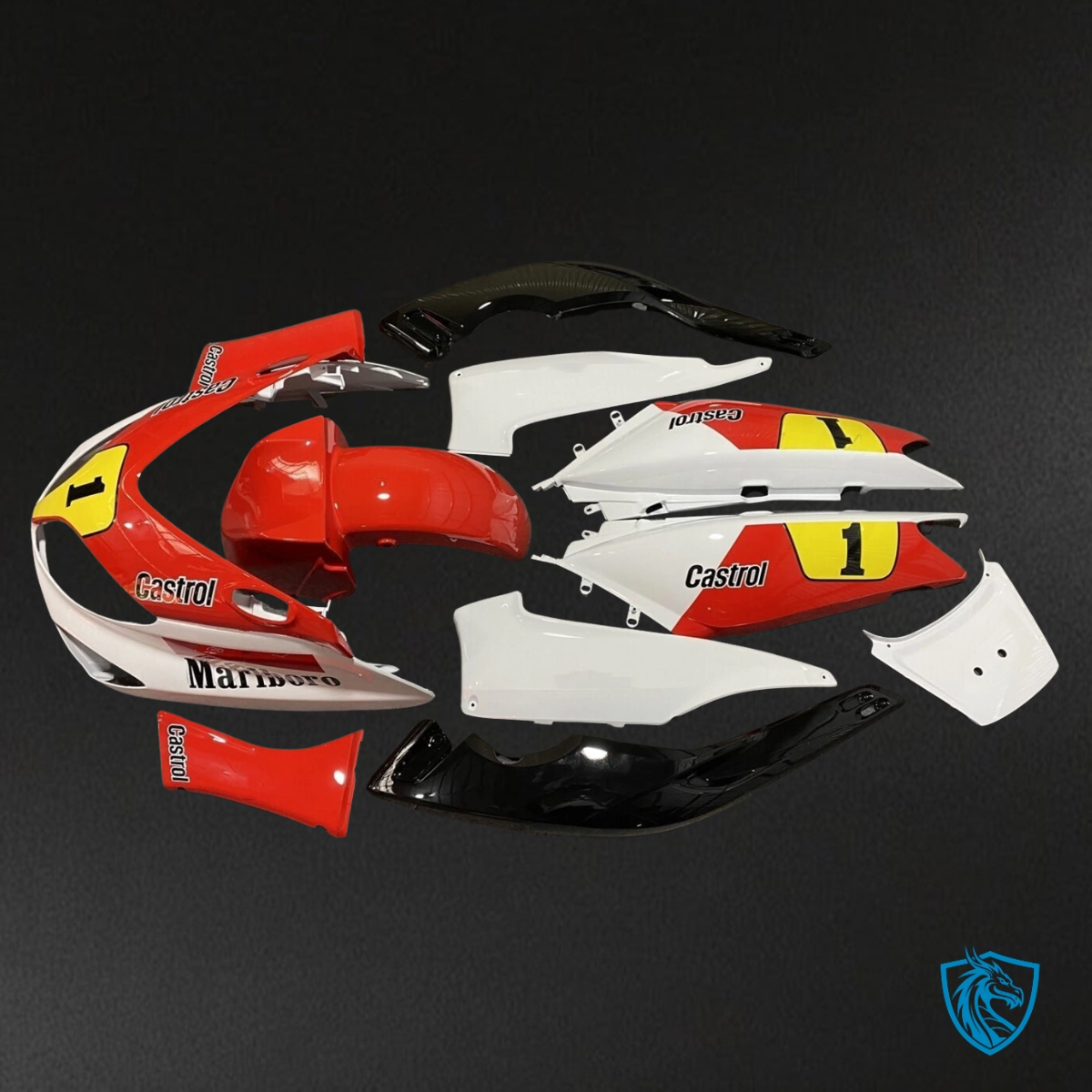Yamaha TMAX500 (2001-2007) Red, White & Black - Replacement Motorcycle Fairings Kit