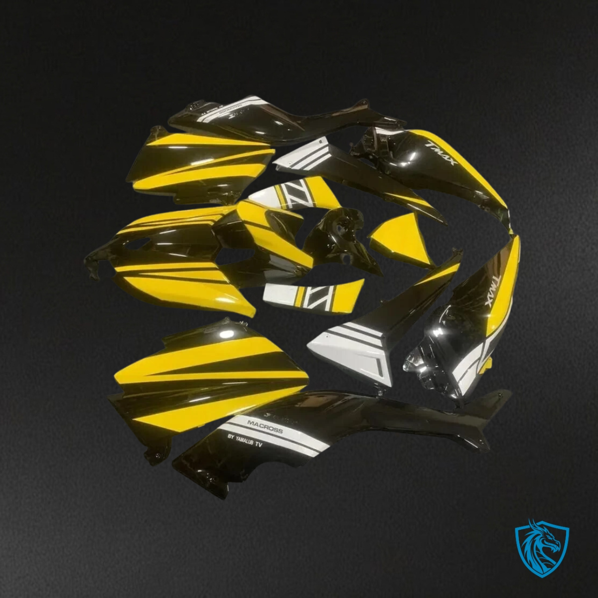 Yamaha TMAX530 (2012-2014) Black and Yellow - Custom ABS Fairing Kit