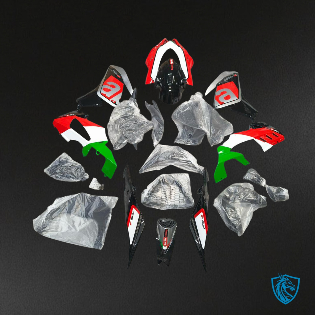 Aprilia RSV4 1000 (2012-2016) Red, White and Black Replacement Fairing Kit - ABS Bodywork
