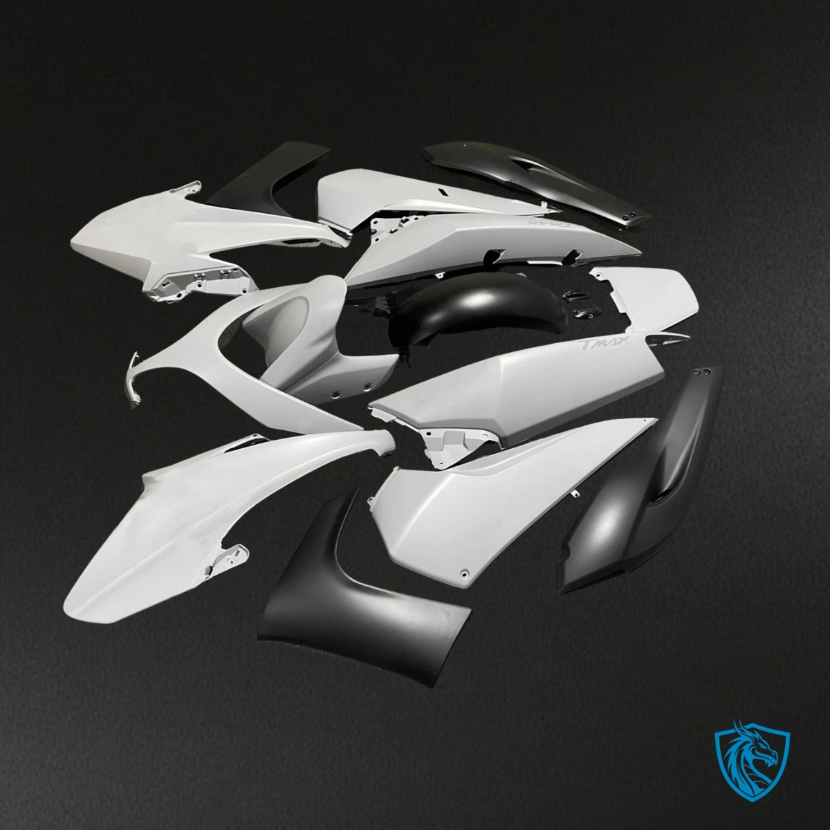 Yamaha TMAX500 (2008-2011) White & Black - Custom ABS Fairing Kit