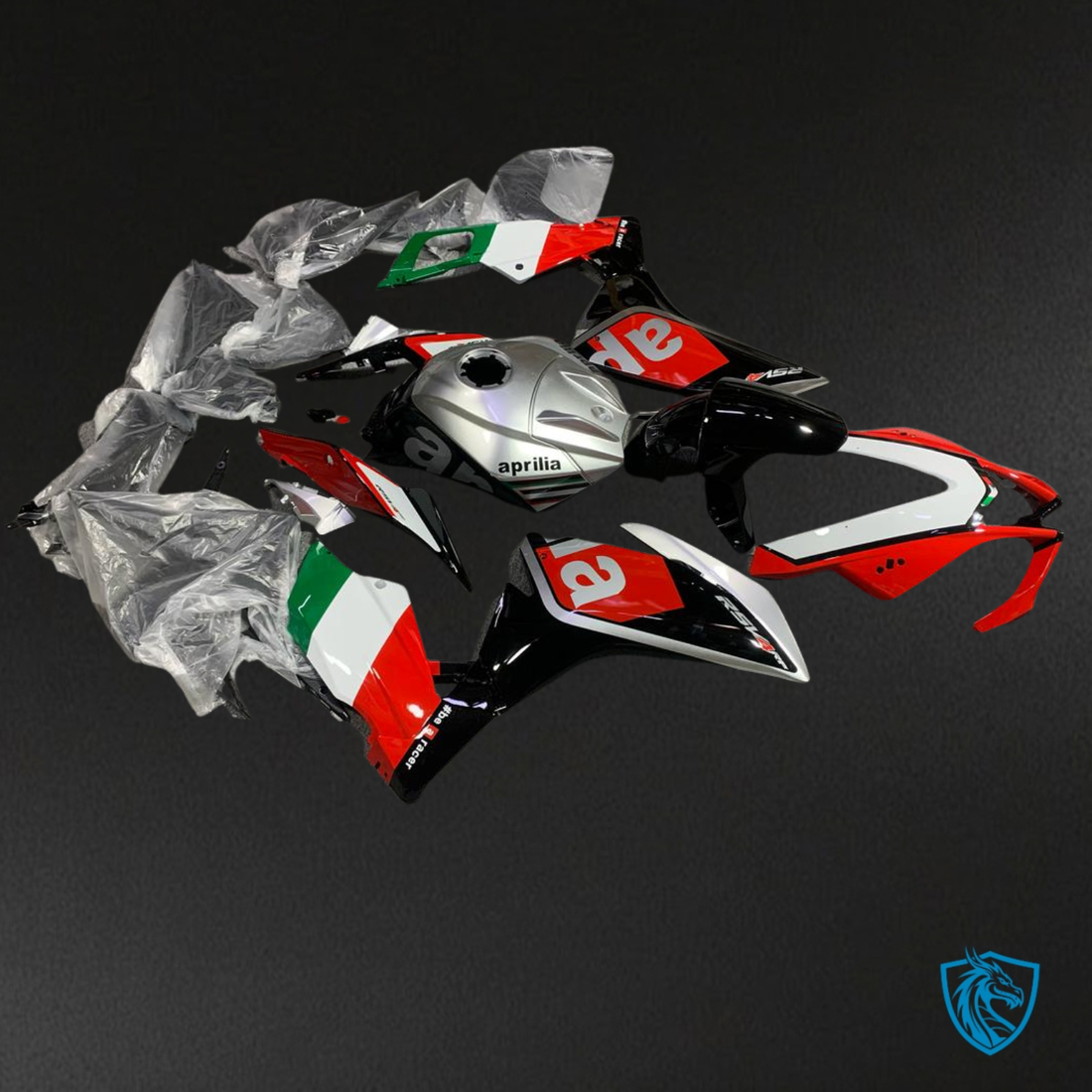 Aprilia RS4 125 (2012–2015) Red, Black and Silver Replacement Motorcycle Fairings Kit – ABS Bodywork