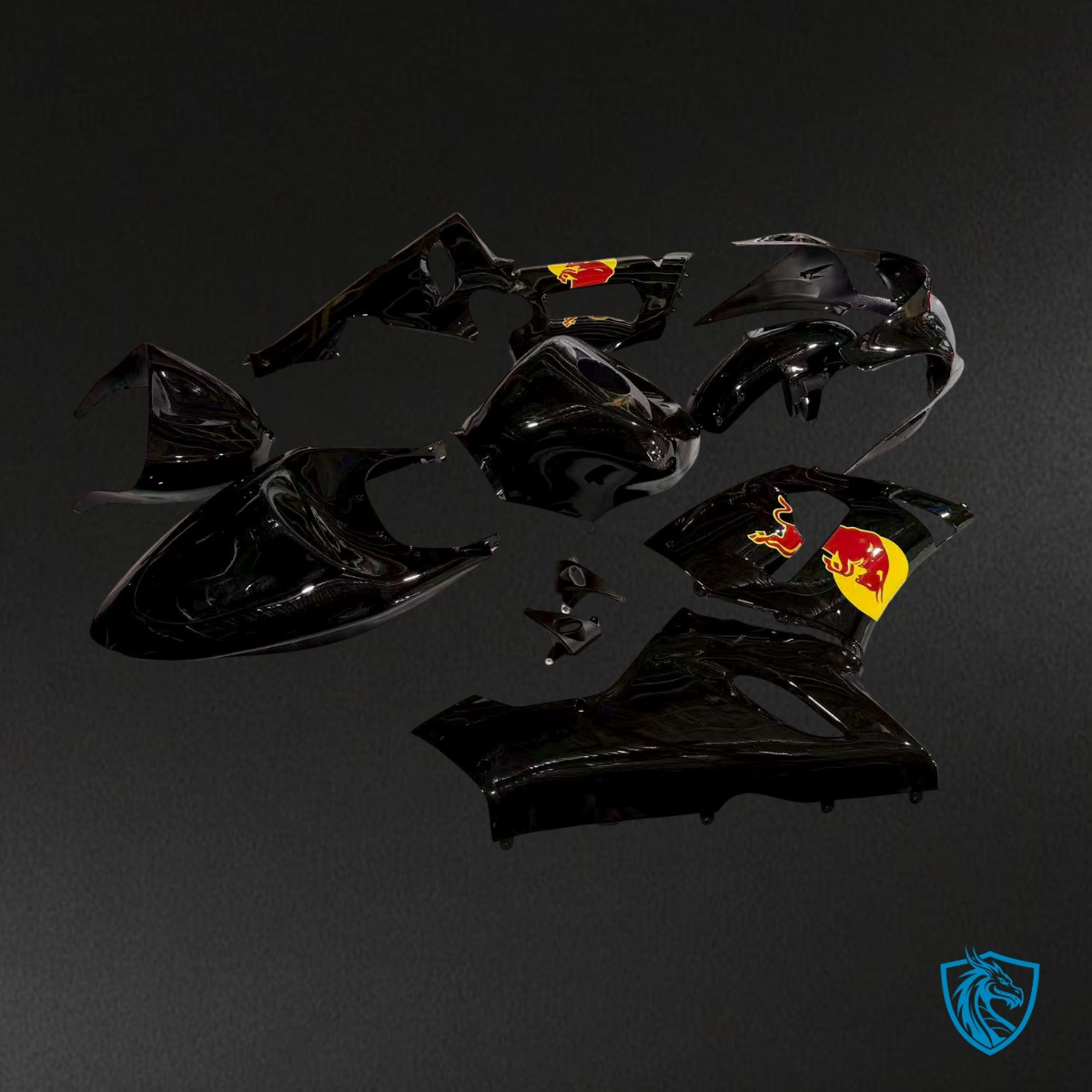Kawasaki ZX6R (2005-2006) Gloss Black ABS Bodywork - Fairings Kit