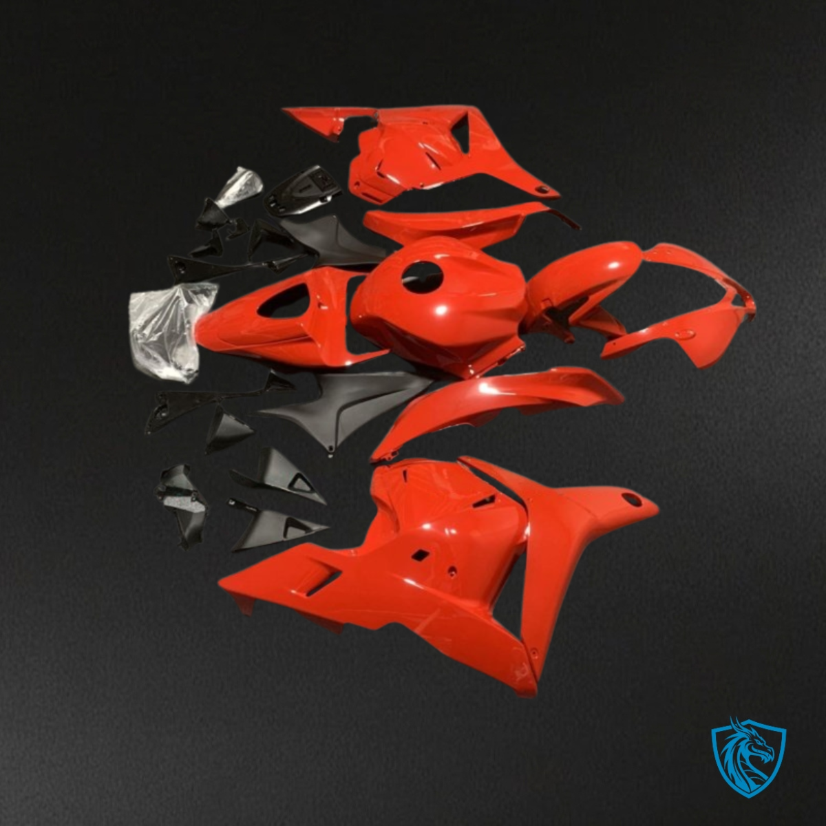 Honda CBR600RR (2009-2012) Red & Black No Logos - MERGEment Motorcycle Fairings Kit