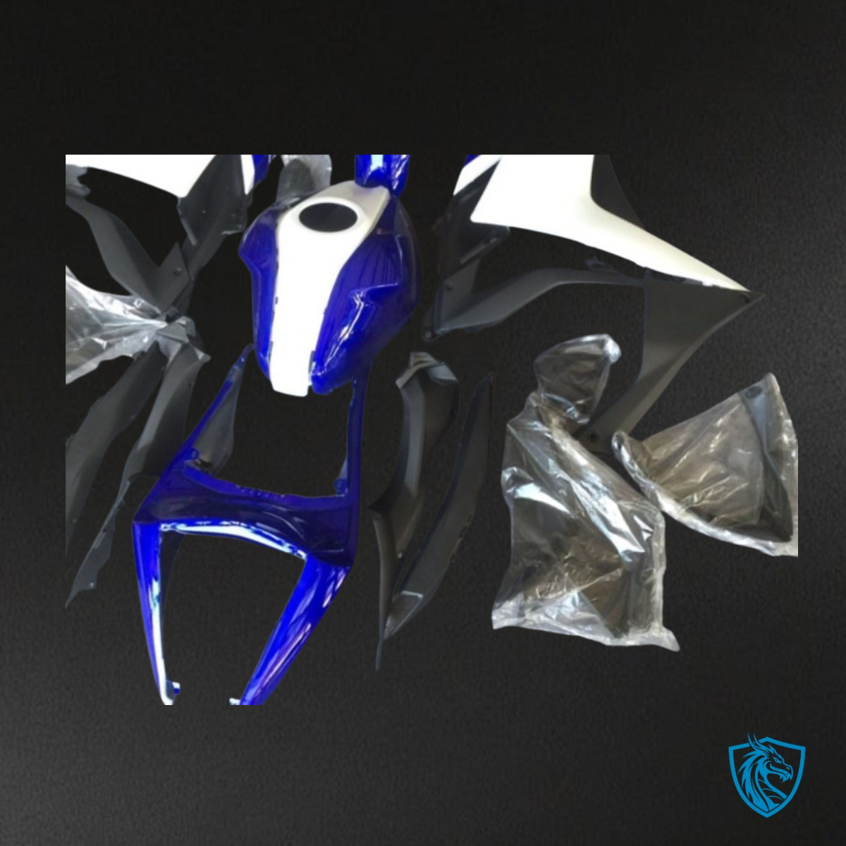 Yamaha YZF R3R25 (2015-2018) Gloss Blue & White - Replacement Motorcycle Fairings Kit