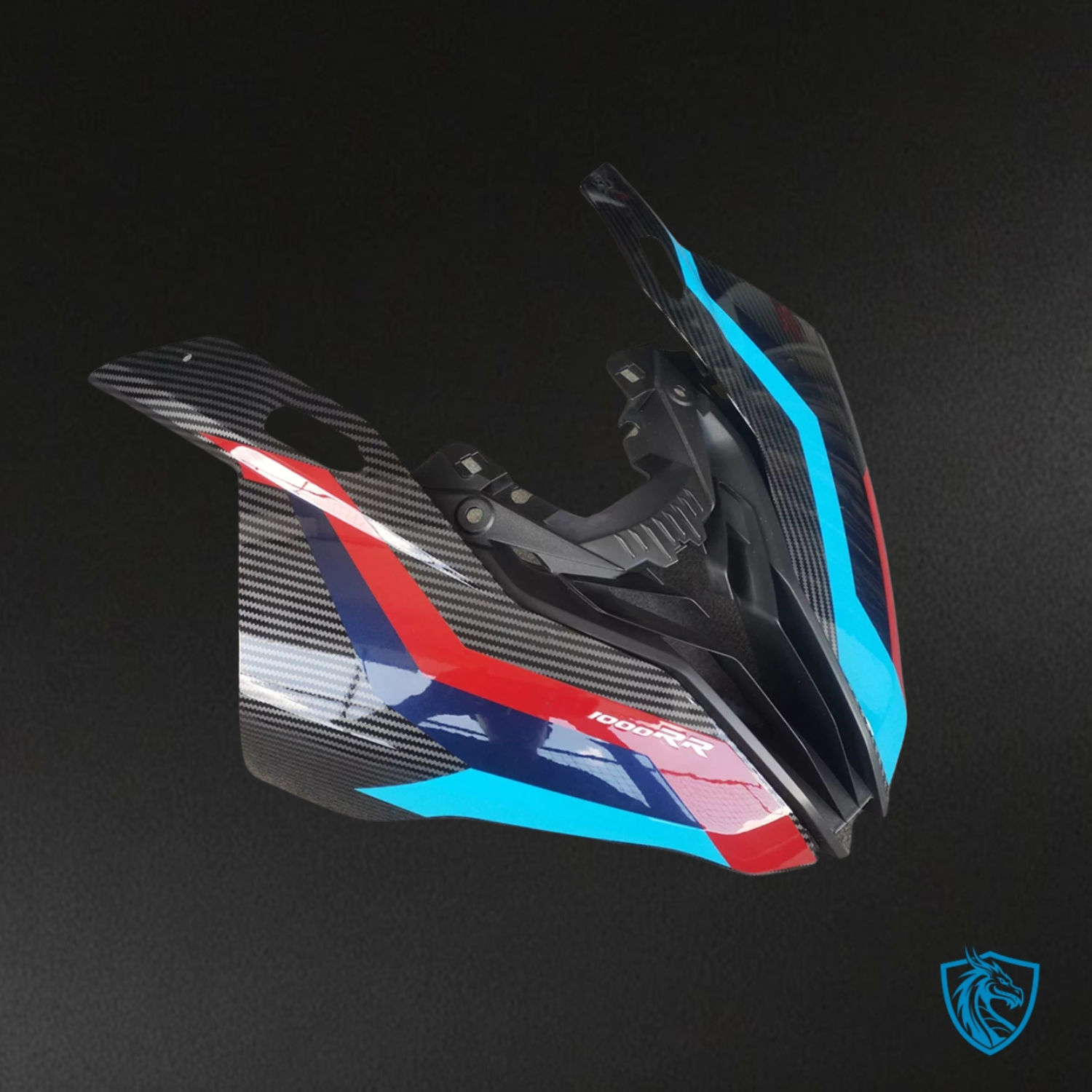 BMW S1000RR (2019-2022) Red & Light Blue Carbon Color Fairing Kit - Aftermarket ABS Bodywork