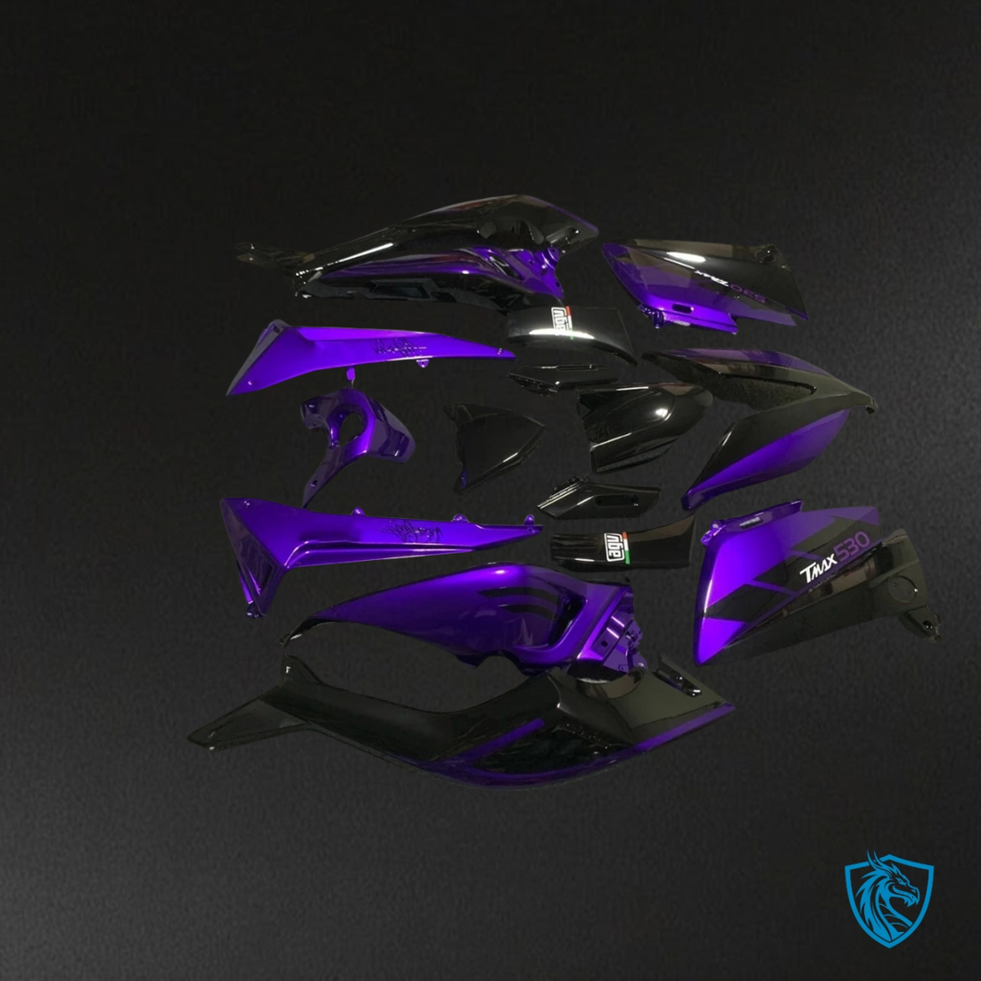 Yamaha TMAX 530 (2015-2016) Purple & Black Fairing Kit - Aftermarket ABS Bodywork