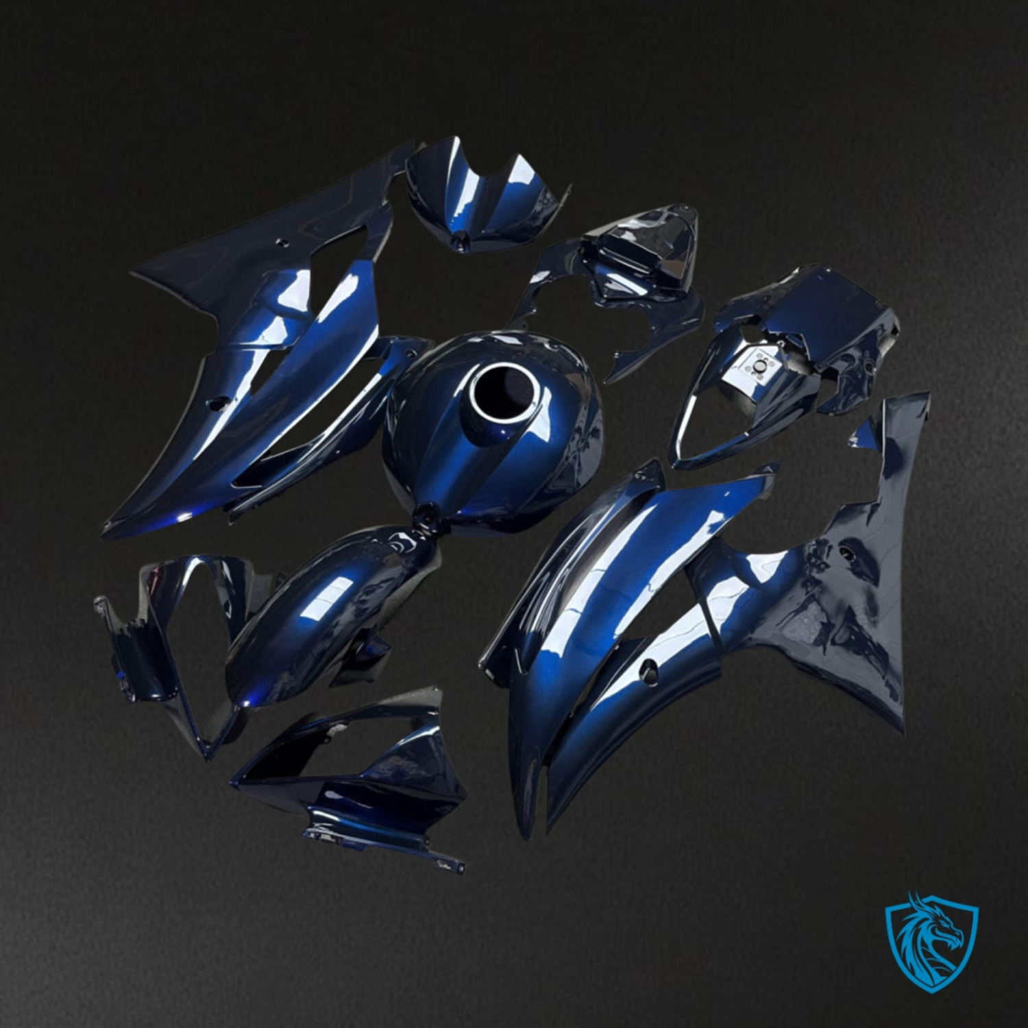 Yamaha R6 (2008-2016) Gloss Dark Blue Fairing Kit - Aftermarket ABS Bodywork