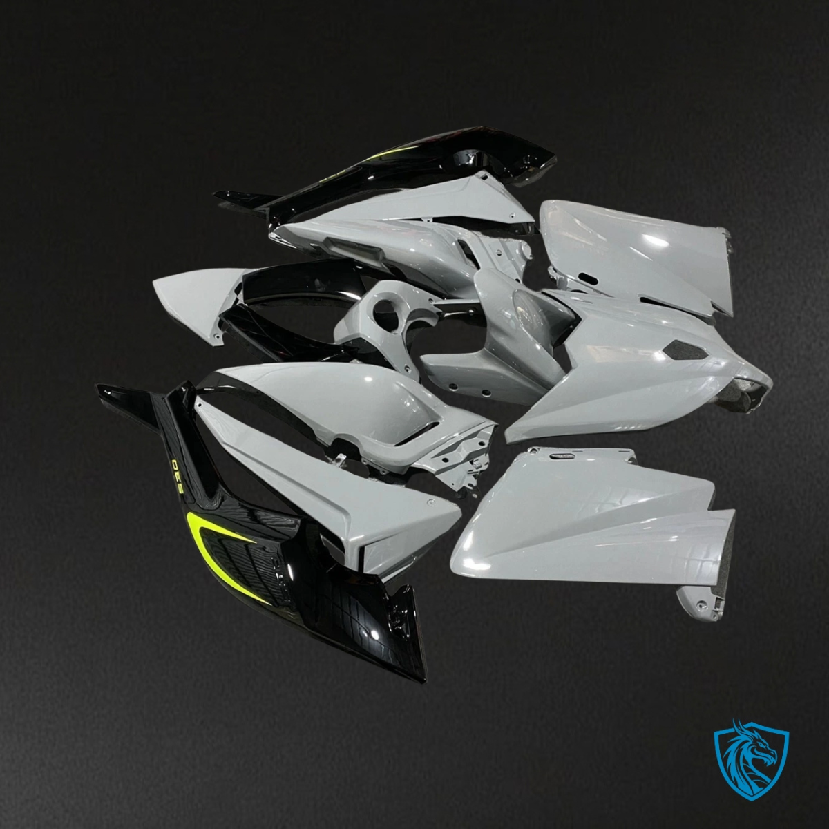 Yamaha TMAX530 (2012-2014) Cement Grey & Gloss Black - Replacement Motorcycle Fairings Kit
