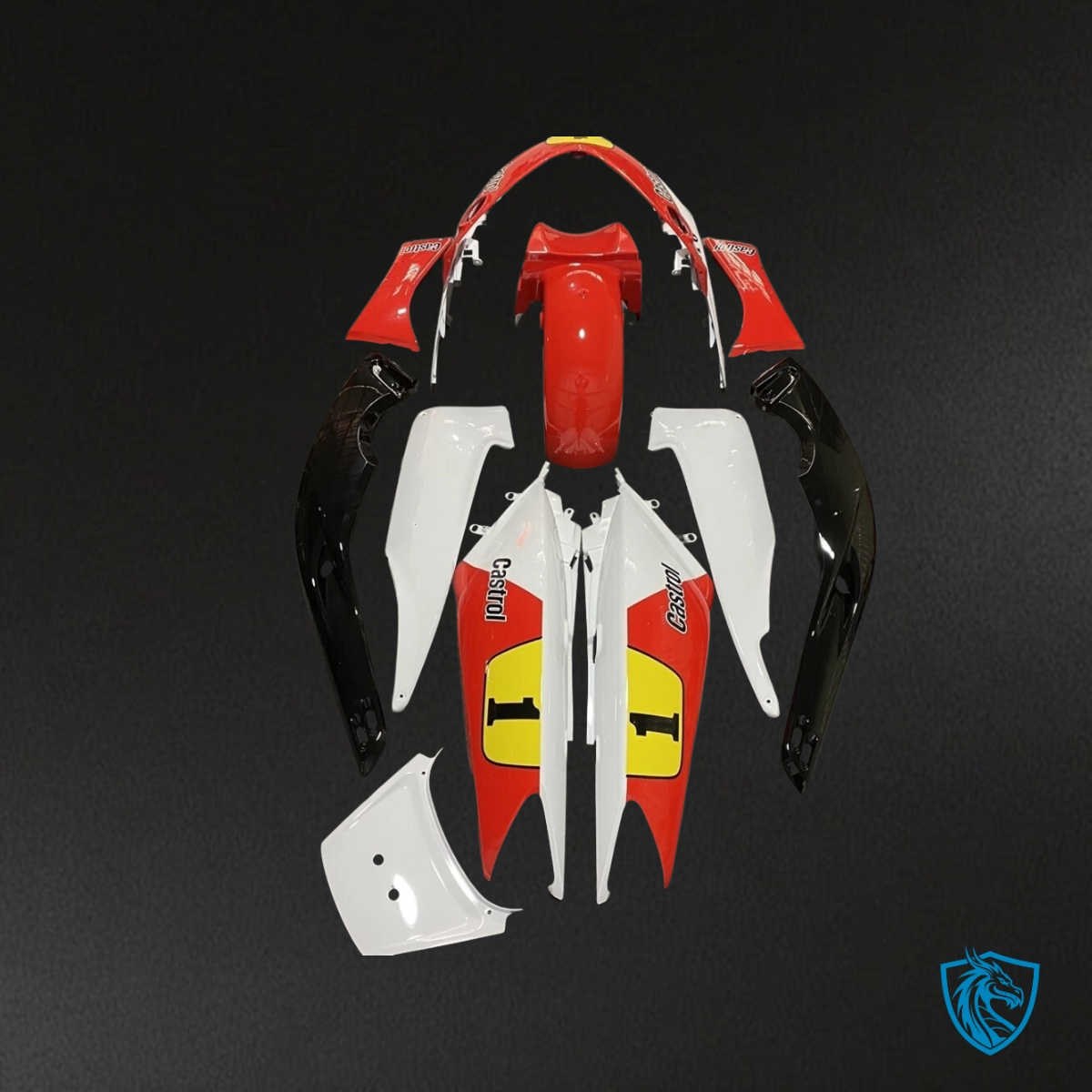 Yamaha TMAX500 (2001-2007) Red, White & Black - Replacement Motorcycle Fairings Kit