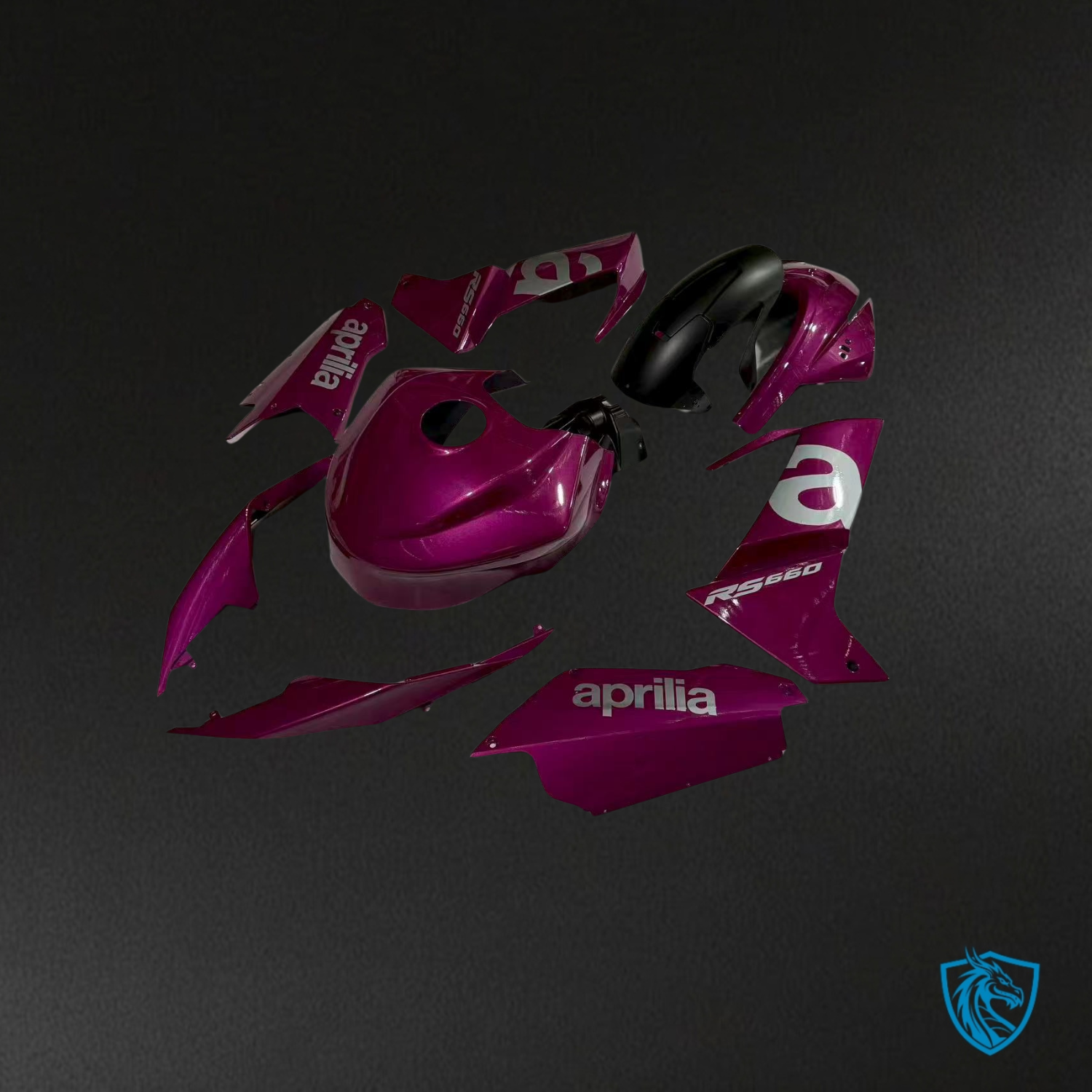 Aprilia RS660 (2020-2024) Pink & Black with White Logo Fairings Kit - Aftermarket ABS Bodywork