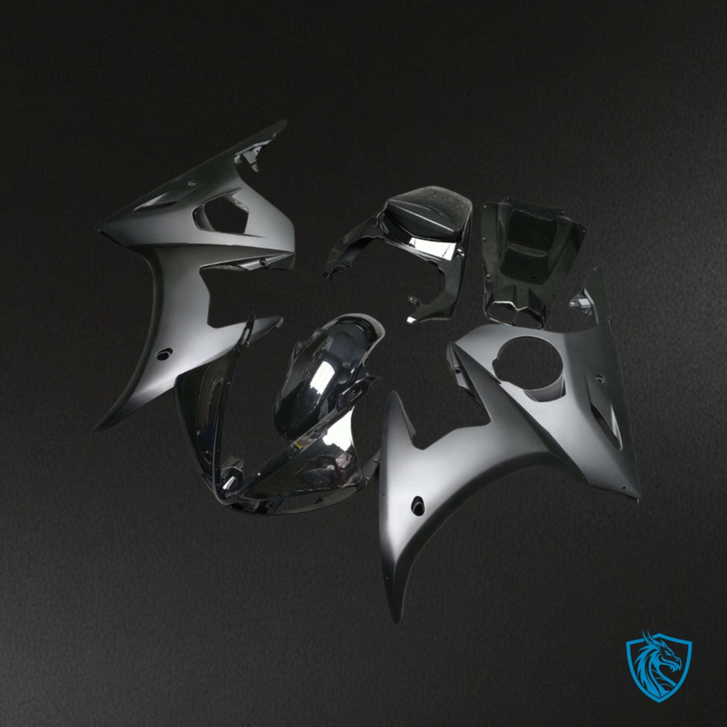 Yamaha R1 (2012-2014) Matte & Gloss Black Fairings Kit- Custom ABS Bodywork