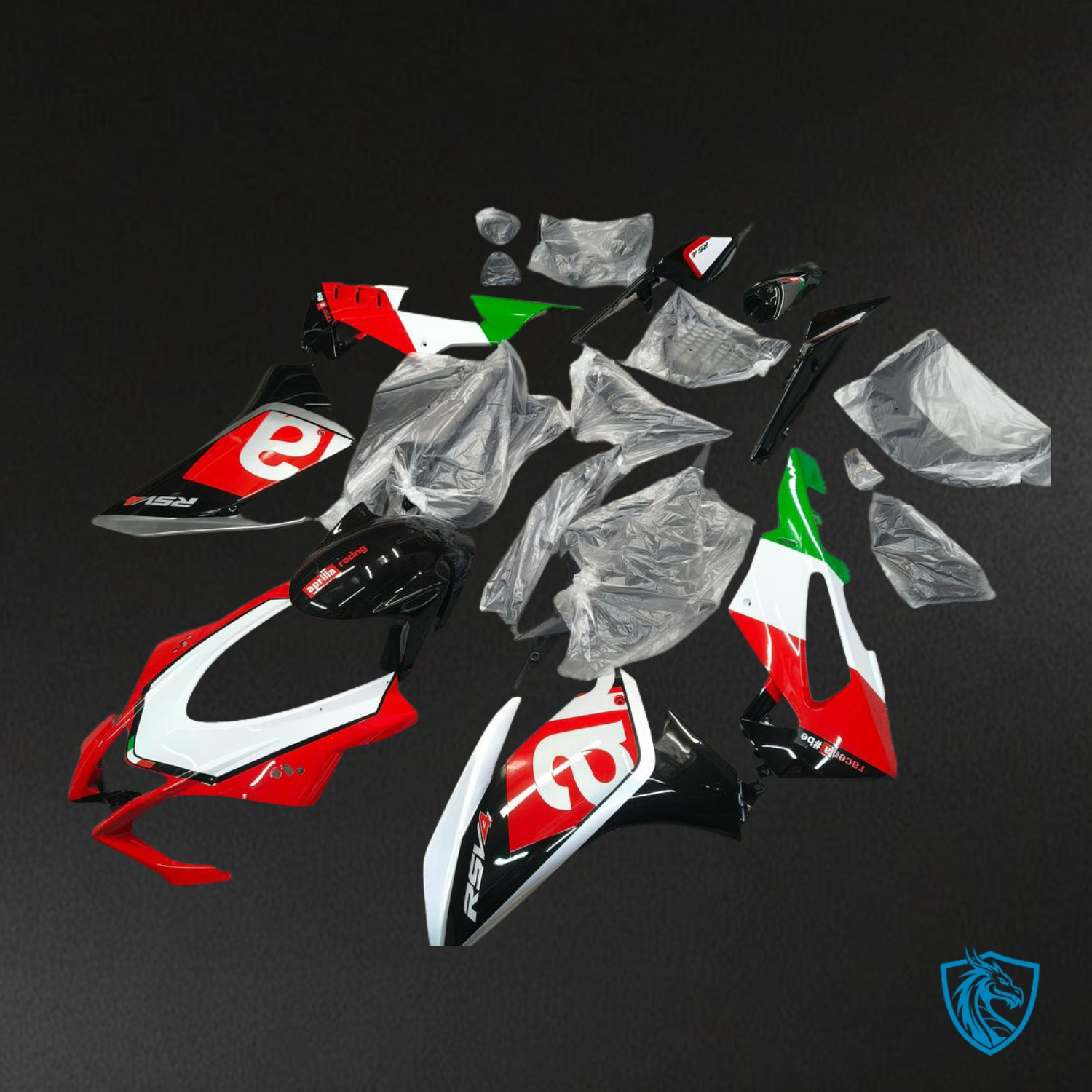 Aprilia RSV4 1000 (2012-2016) Red, White and Black Replacement Fairing Kit - ABS Bodywork
