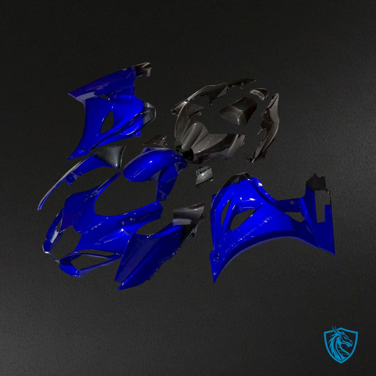 Suzuki GSXR 1000 (2017-2025) Gloss Blue with Carbon ABS Bodywork - Fairings Kit