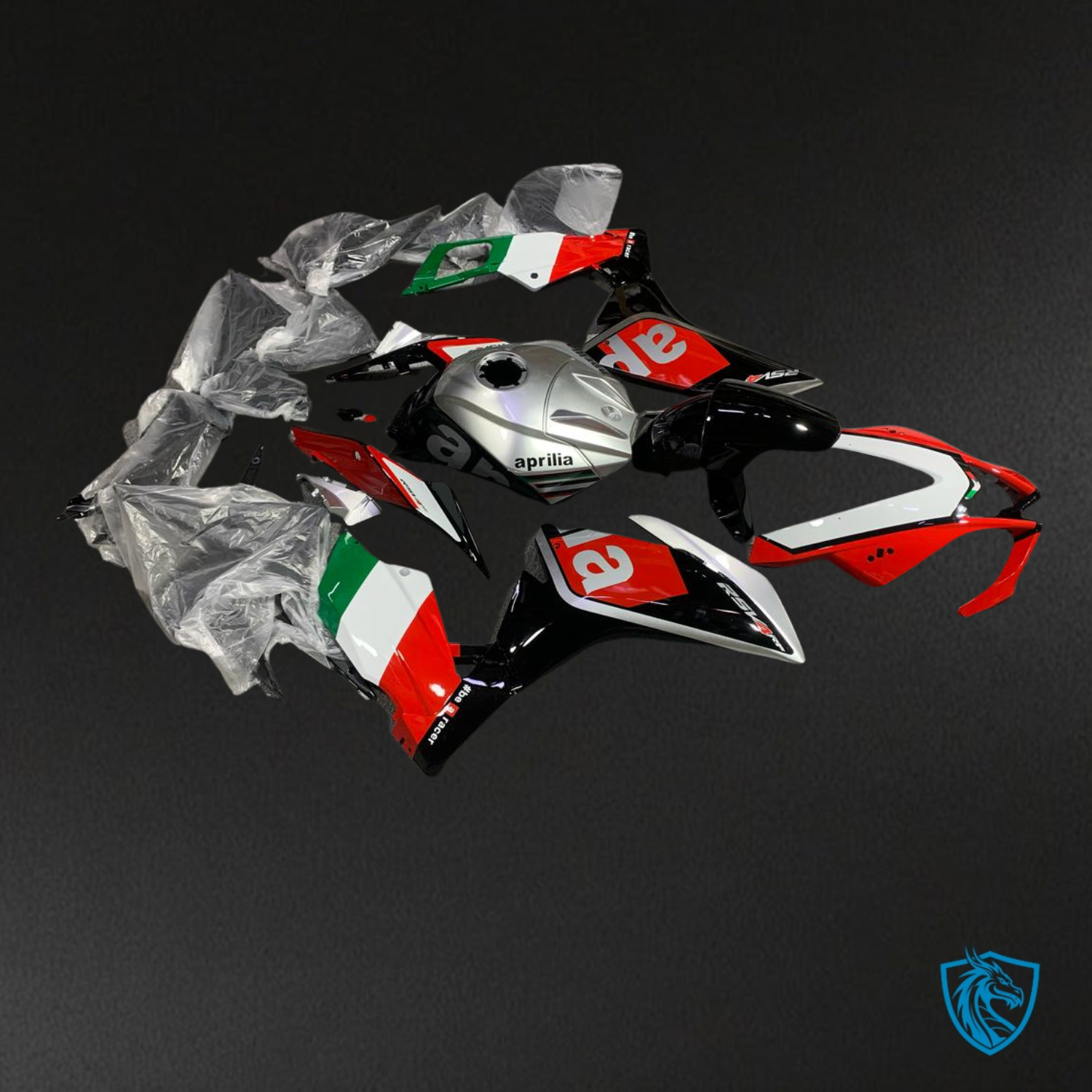 Aprilia RS4 125 (2012-2016) Red, Black, Green, Silver and White Fairings Kit - Aftermark ABS Bodywork