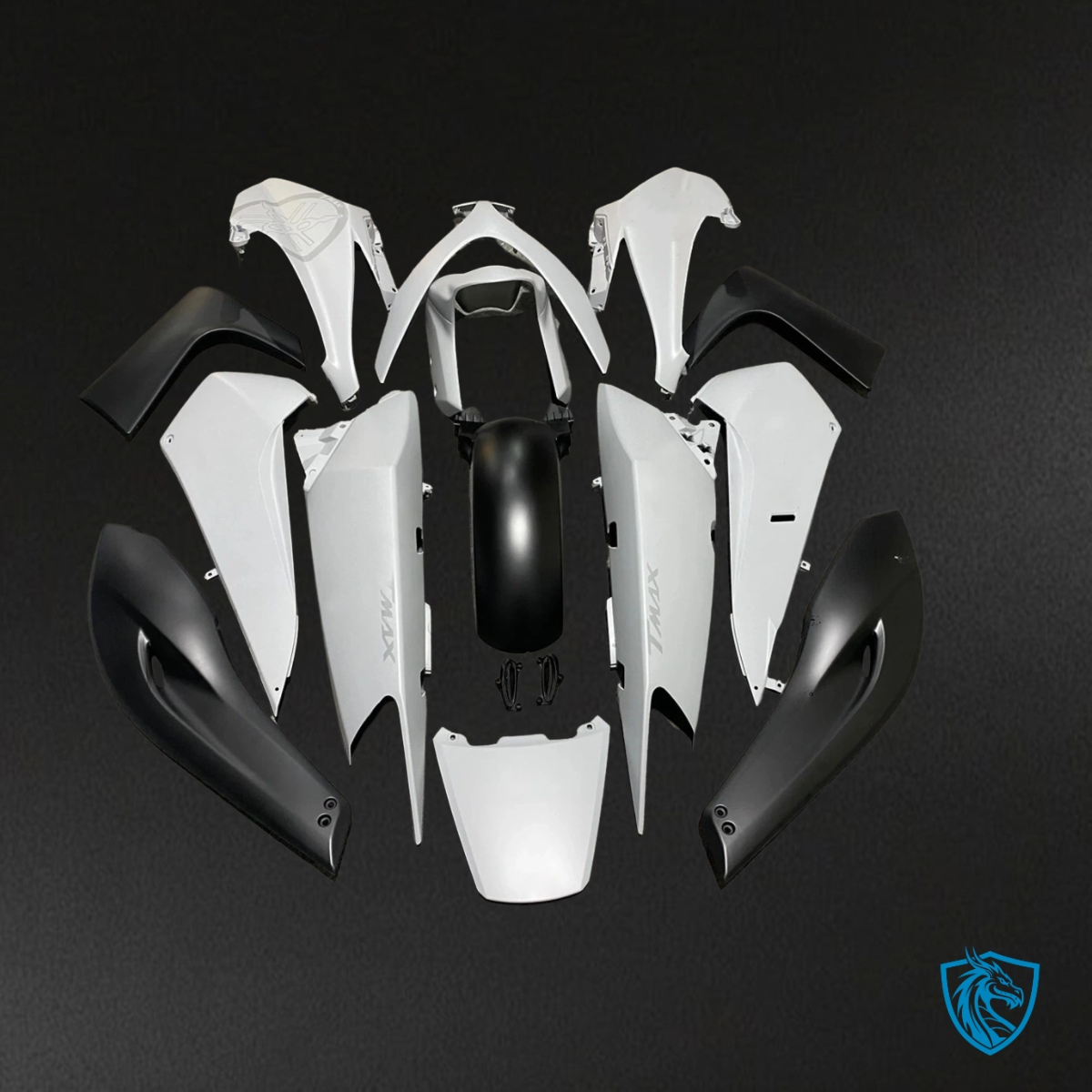 Yamaha TMAX500 (2008-2011) White & Black - Custom ABS Fairing Kit