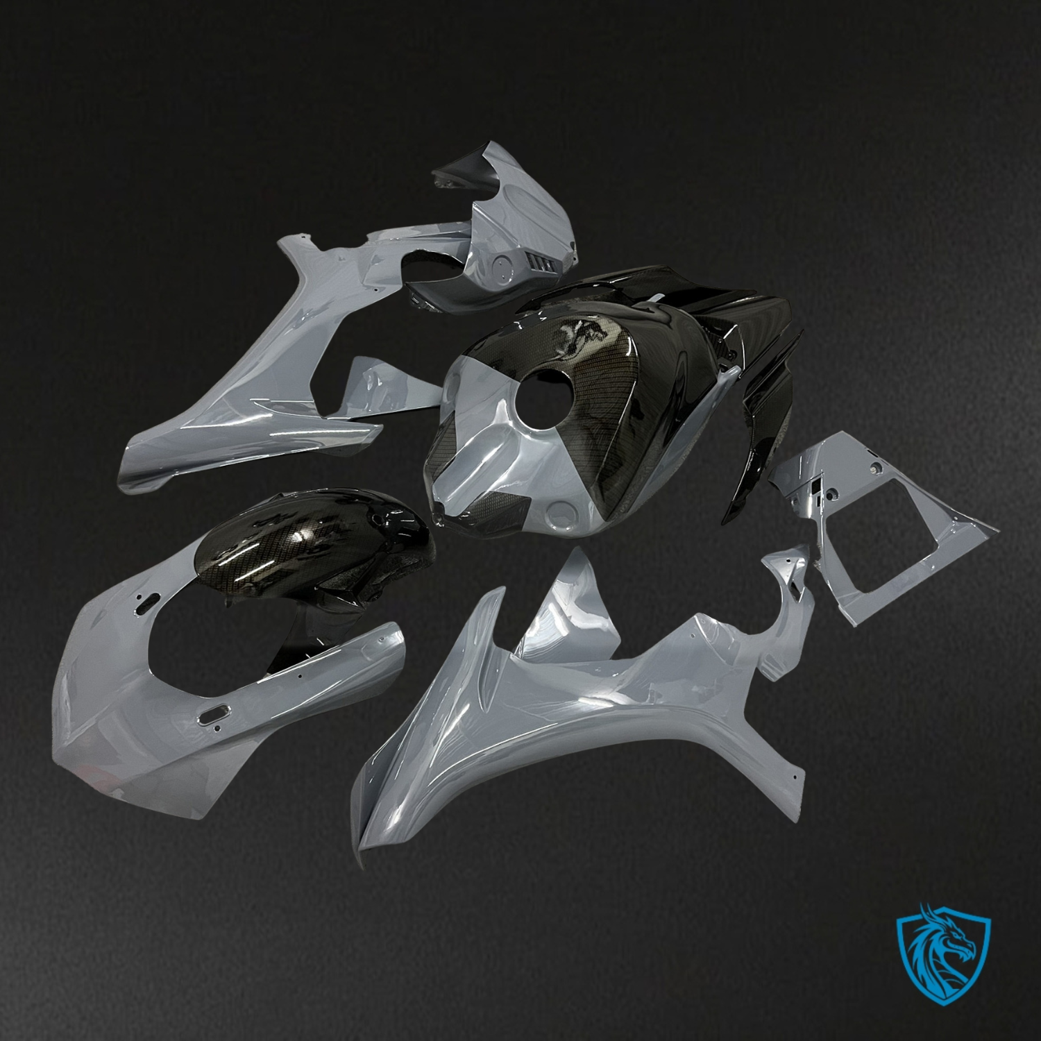 Yamaha R1 (2015-2019) Gloss Nardo Gray Carbon Fiber Style - ABS Bodywork Fairings Kit