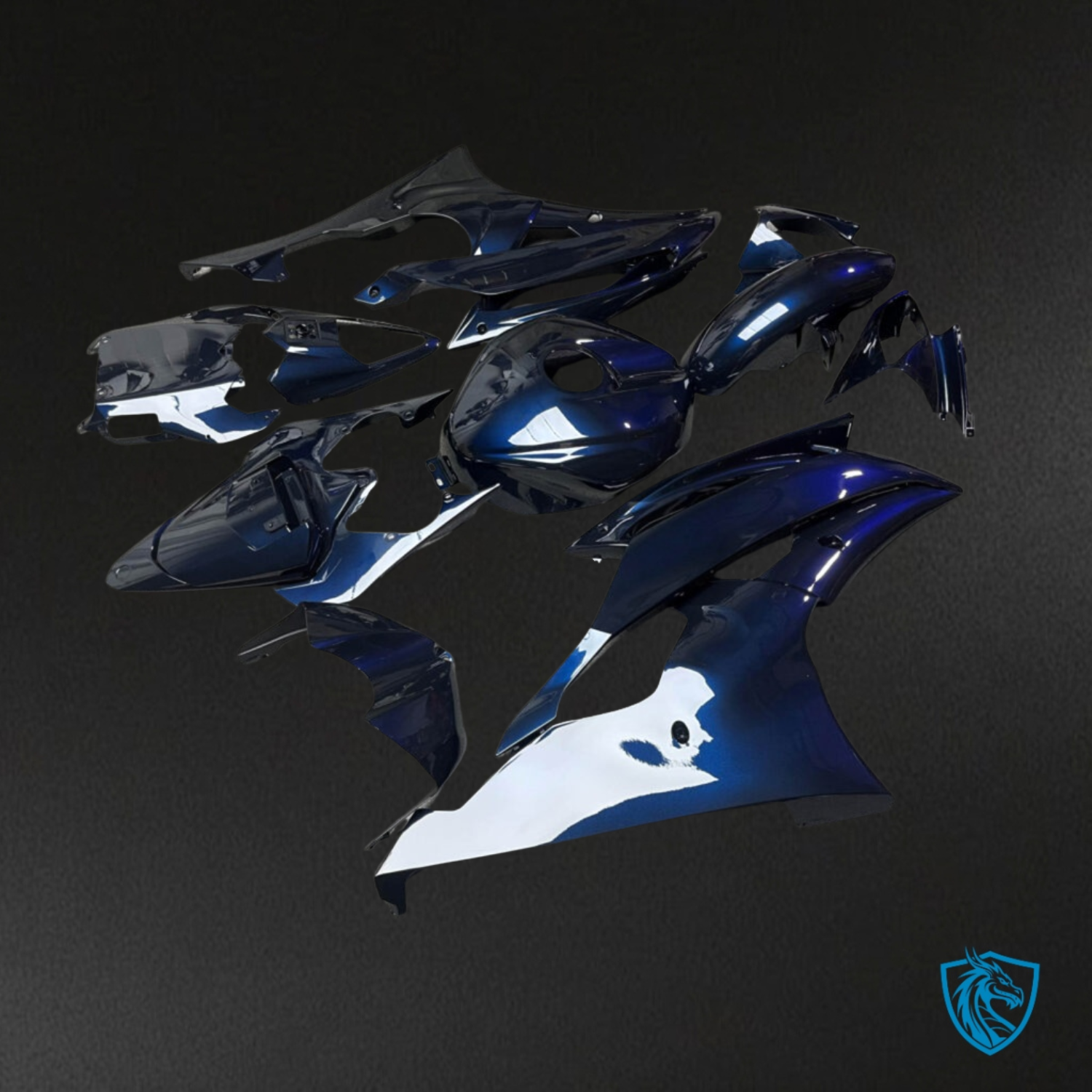 Yamaha R6 (2008-2016) Gloss Dark Blue Fairing Kit - Aftermarket ABS Bodywork