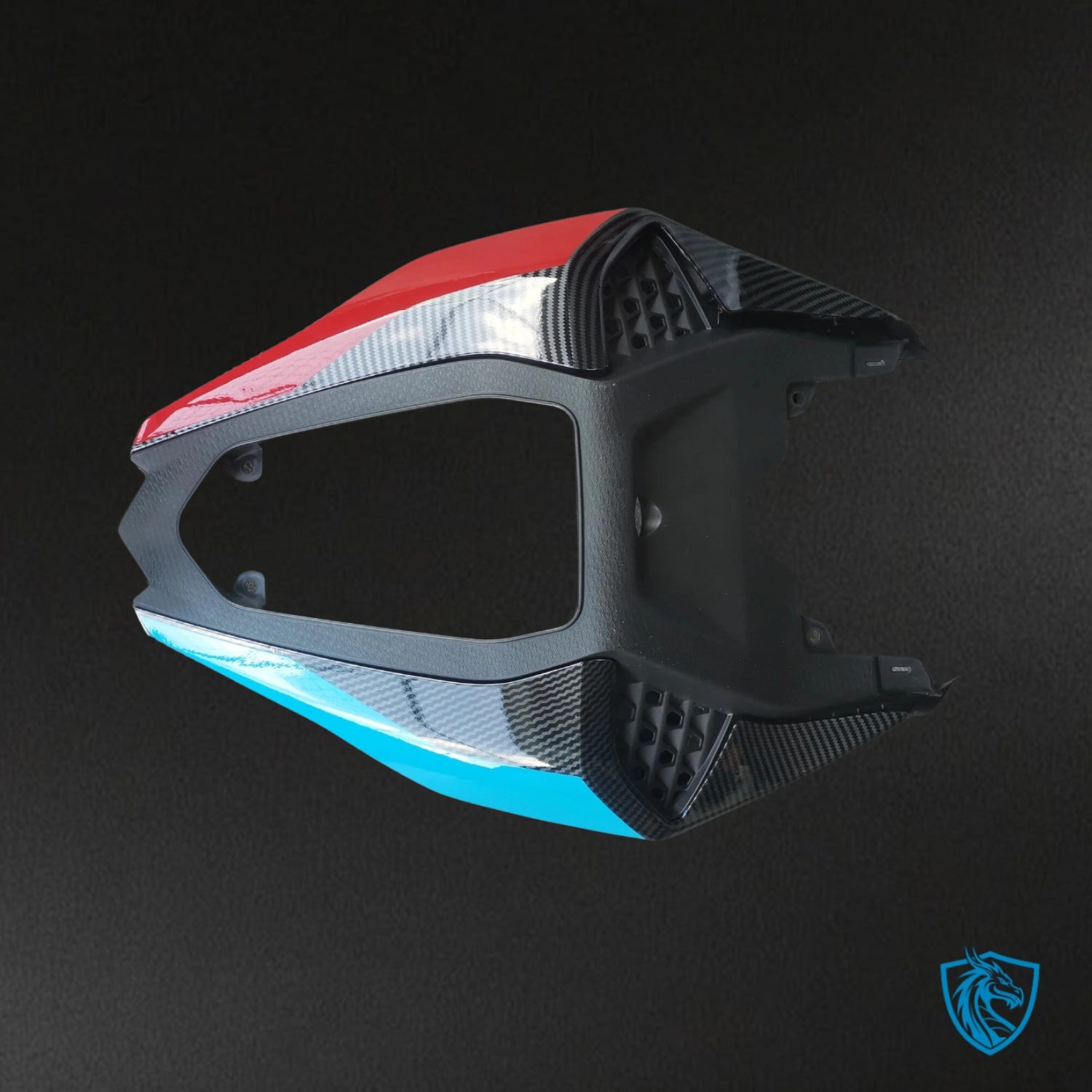 BMW S1000RR (2019-2022) Red & Light Blue Carbon Color Fairing Kit - Aftermarket ABS Bodywork
