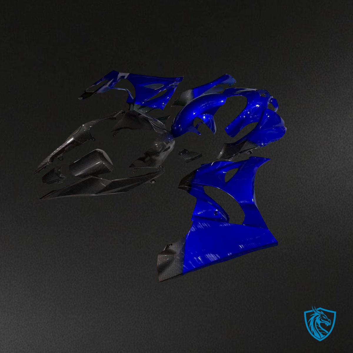 Suzuki GSXR 1000 (2017-2025) Gloss Blue with Carbon ABS Bodywork - Fairings Kit