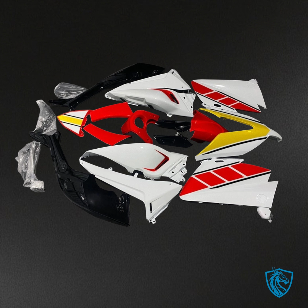 Yamaha Tmax530 (2015-2016) White, Red & Yellow - Replacement Motorcycle Fairings Kit