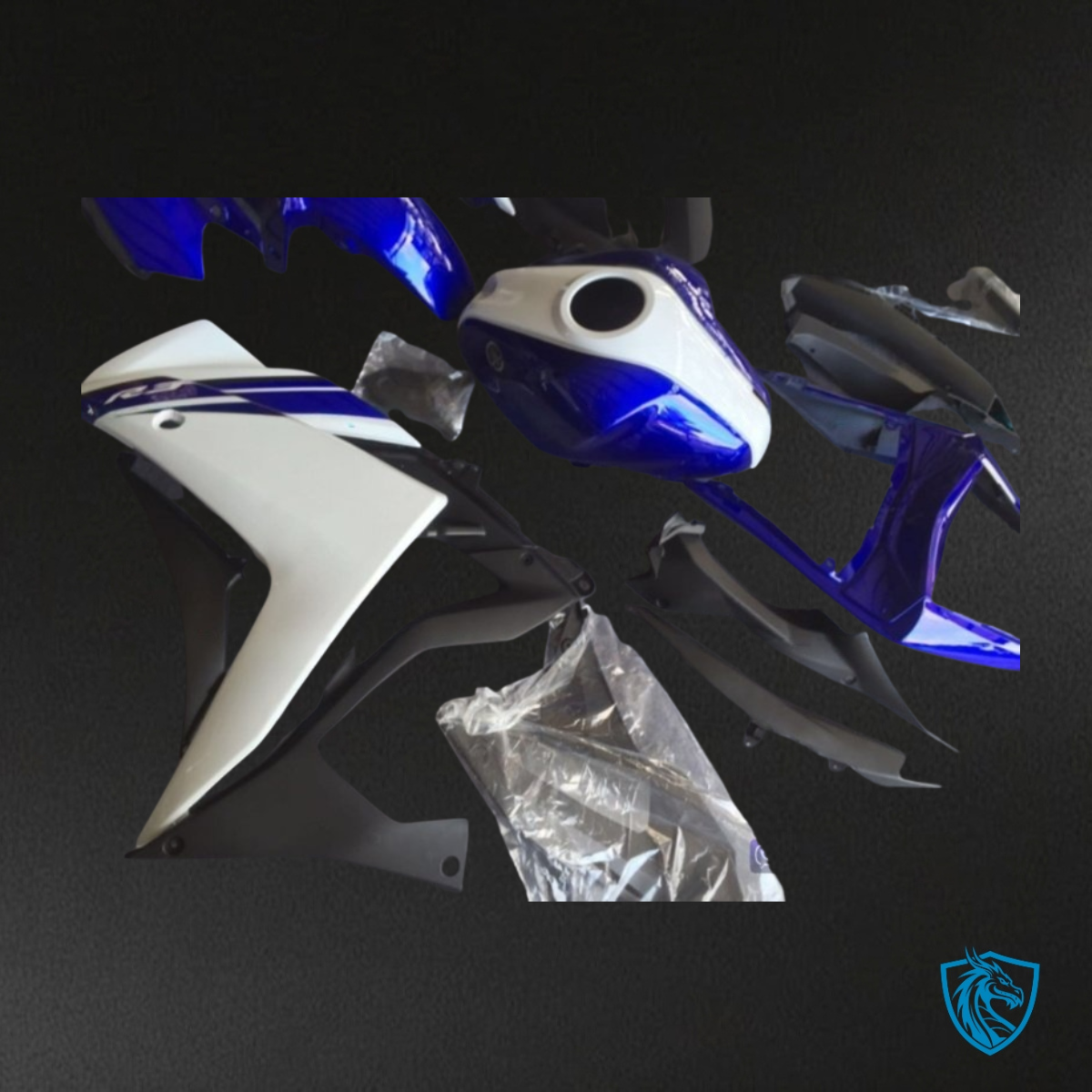 Yamaha YZF R3R25 (2015-2018) Gloss Blue & White - Replacement Motorcycle Fairings Kit