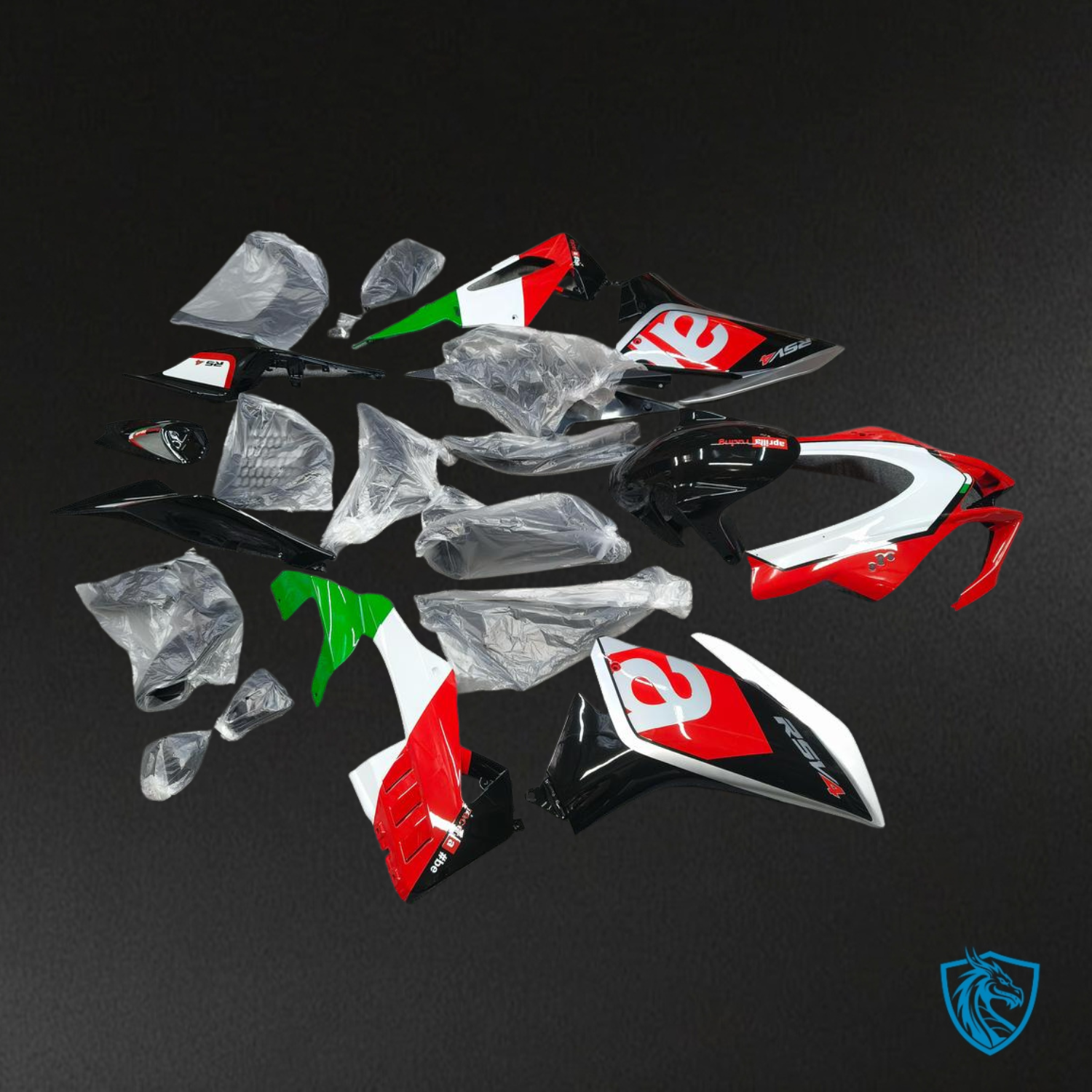 Aprilia RSV4 1000 (2012-2016) Red, White and Black Replacement Fairing Kit - ABS Bodywork
