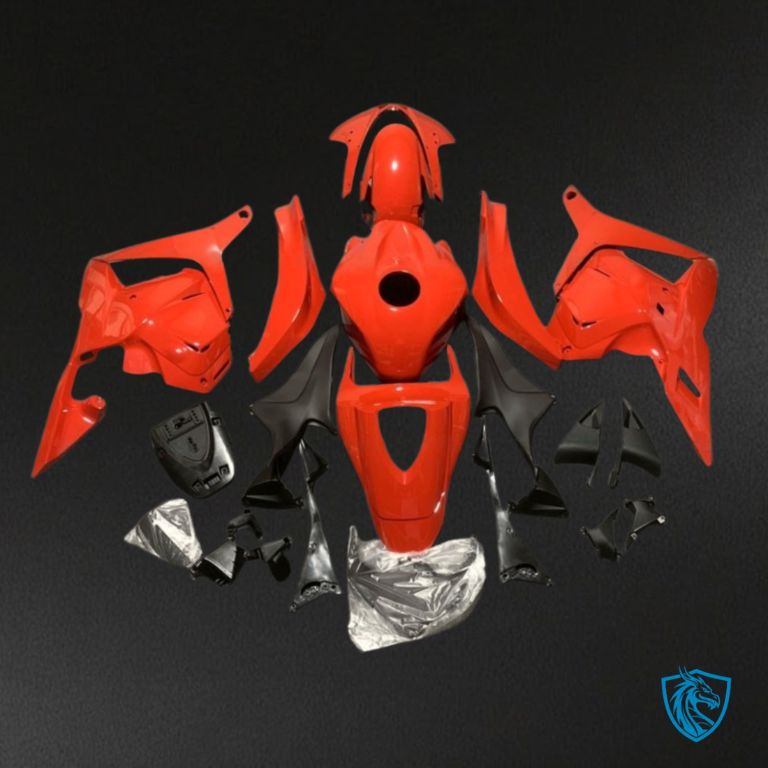 Honda CBR600RR (2009-2012) Red & Black No Logos - MERGEment Motorcycle Fairings Kit