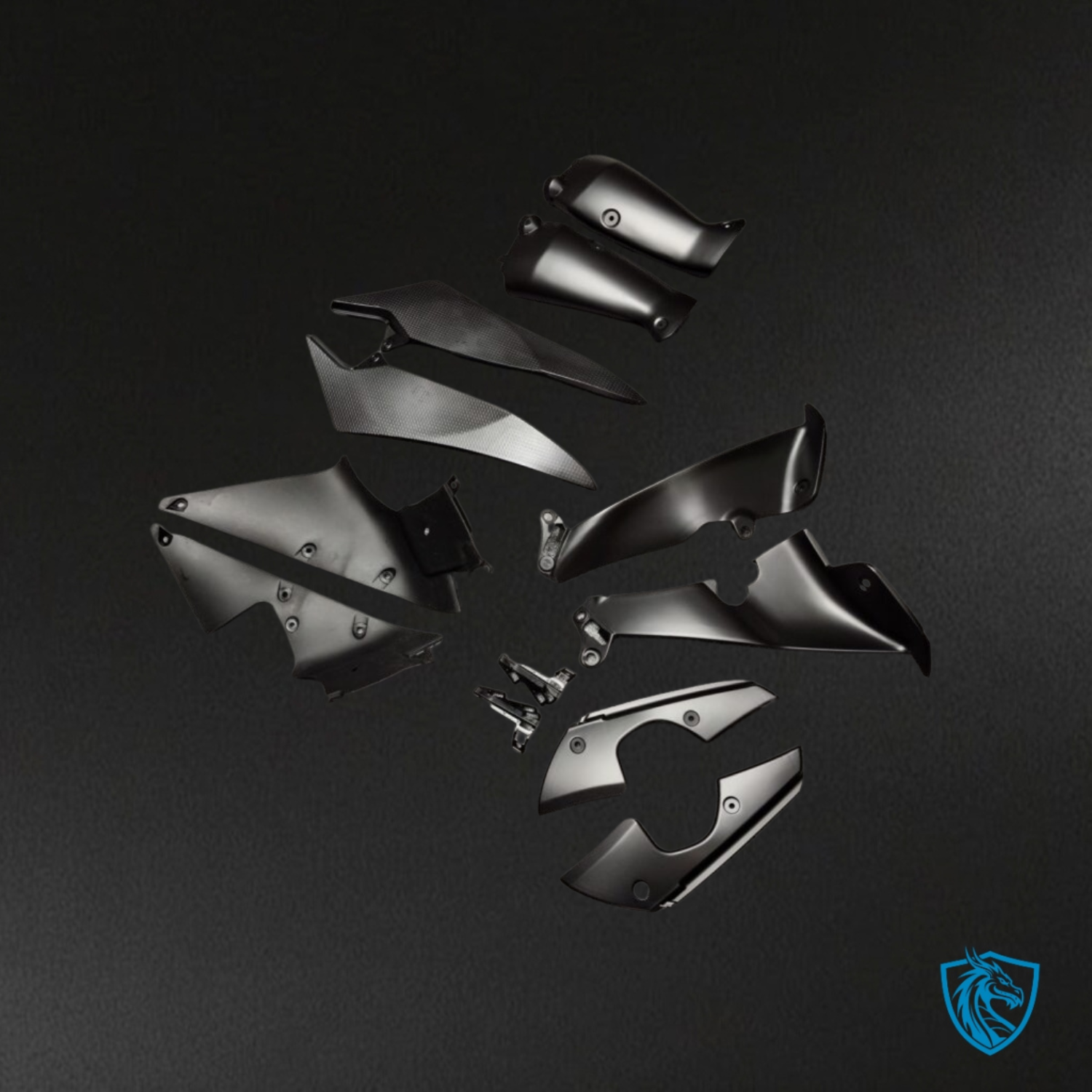 Yamaha R1 (2012-2014) Matte & Gloss Black Fairings Kit- Custom ABS Bodywork
