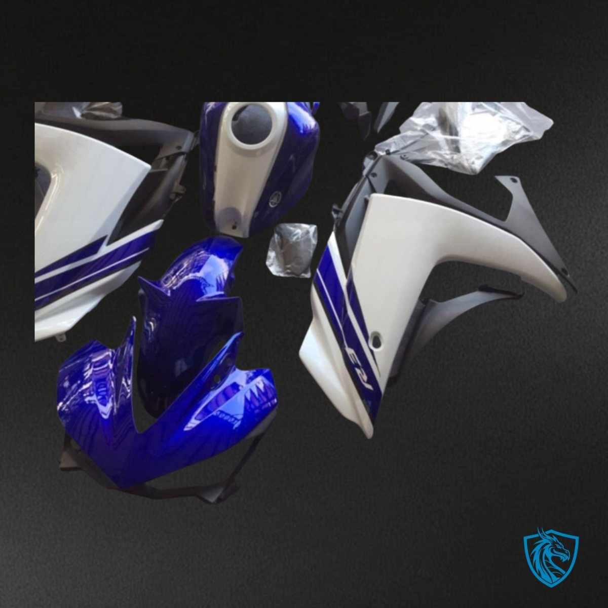 Yamaha YZF R3R25 (2015-2018) Gloss Blue & White - Replacement Motorcycle Fairings Kit