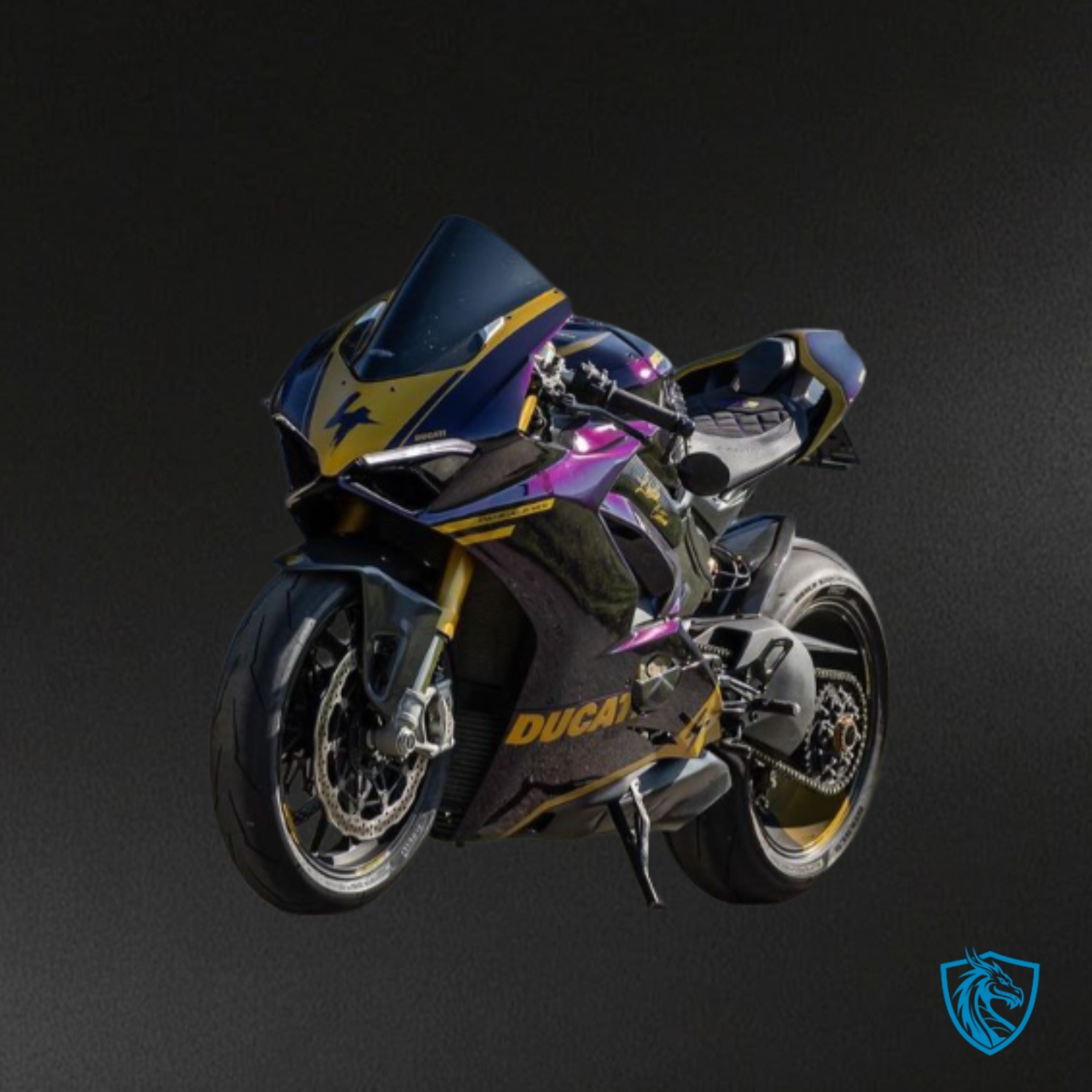 Ducati Panigale V4/V4S (2020-2021) Gloss Purple with Matte Gray & Black Fairing Kit - Custom ABS Bodywork