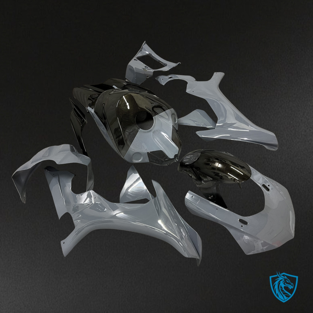 Yamaha R1 (2015-2019) Gloss Nardo Gray Carbon Fiber Style - ABS Bodywork Fairings Kit