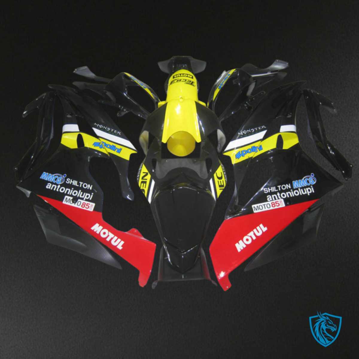 Yamaha YZF R6 (2006-2007) Black, Red & Yellow - MERGEment Motorcycle Fairings Kit