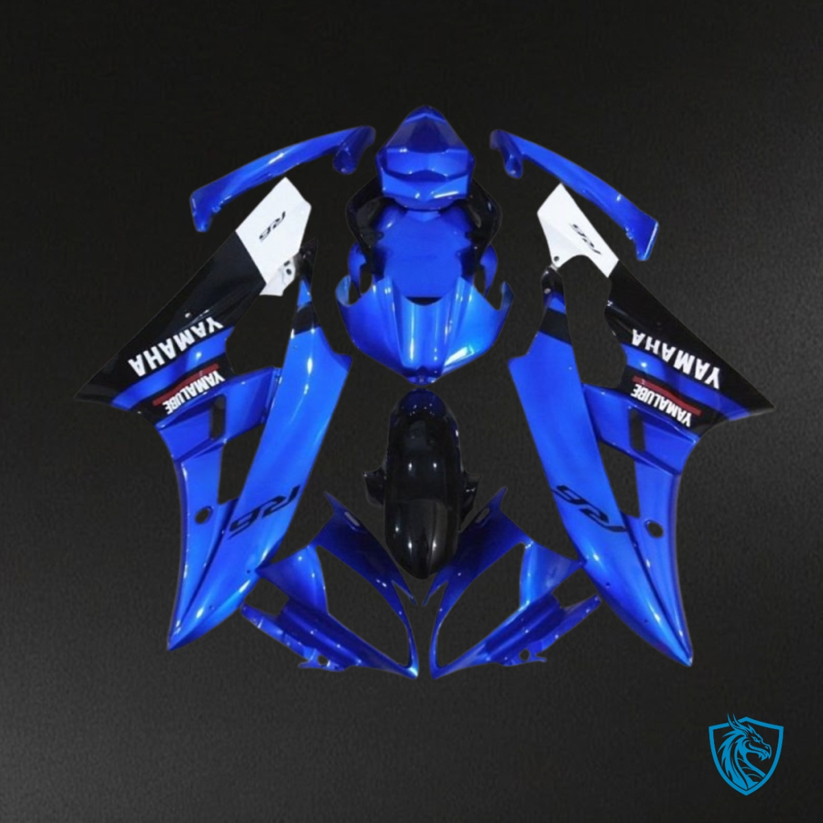 Yamaha YZF R6 (2006-2007) Blue, Black & White with Logo Fairing Kit - Aftermarket ABS Bodywork