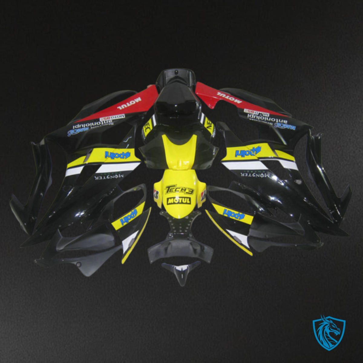 Yamaha YZF R6 (2006-2007) Black, Red & Yellow - MERGEment Motorcycle Fairings Kit