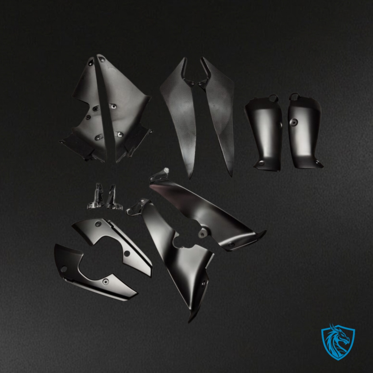 Yamaha R1 (2012-2014) Matte & Gloss Black Fairings Kit- Custom ABS Bodywork