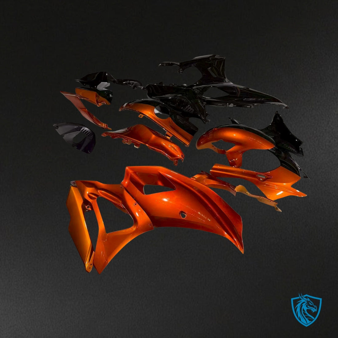 Yamaha R7 (2021-2025) Metallic Orange & Black Split - Replacement Motorcycle Fairings Kit