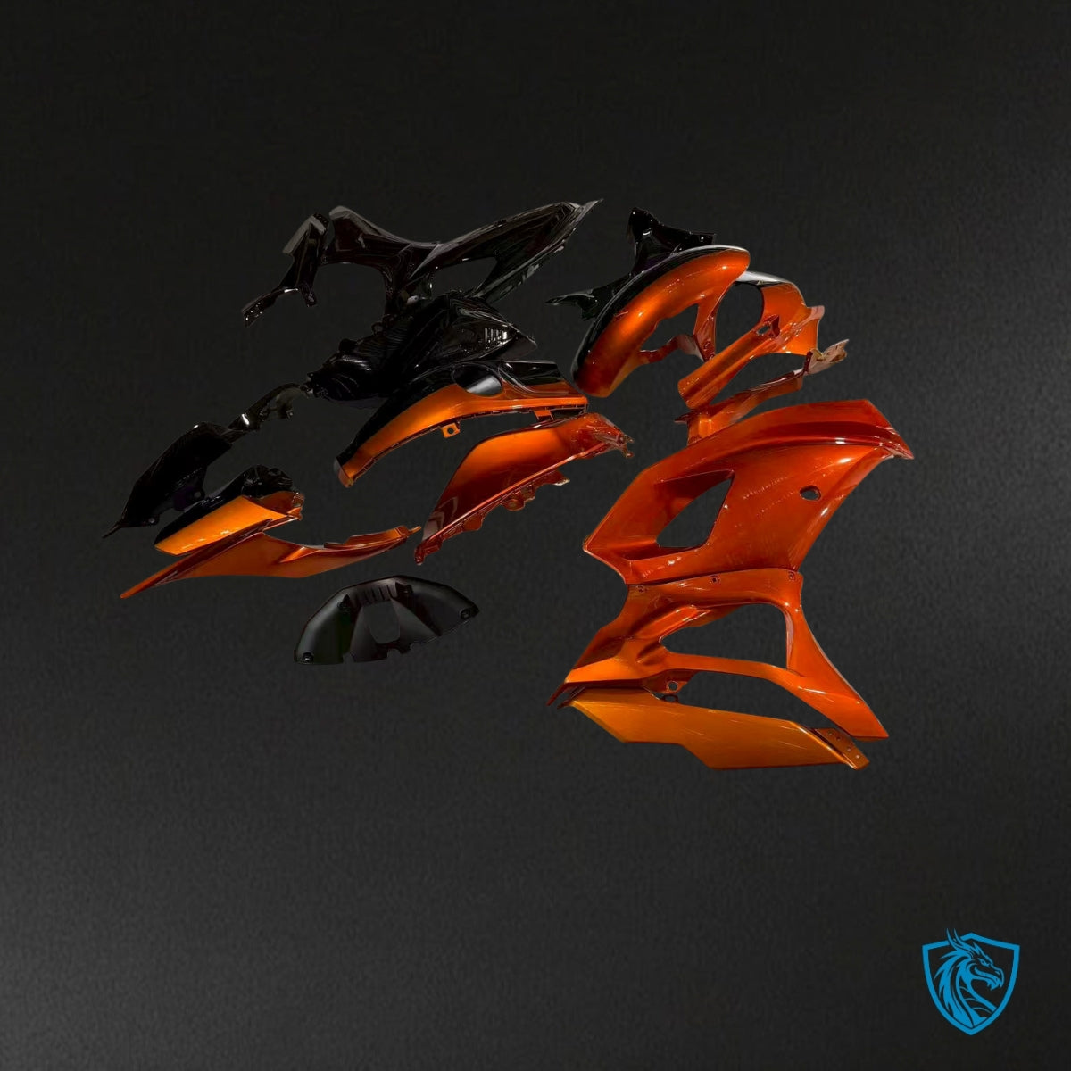 Yamaha R7 (2021-2025) Metallic Orange & Black Split - Replacement Motorcycle Fairings Kit