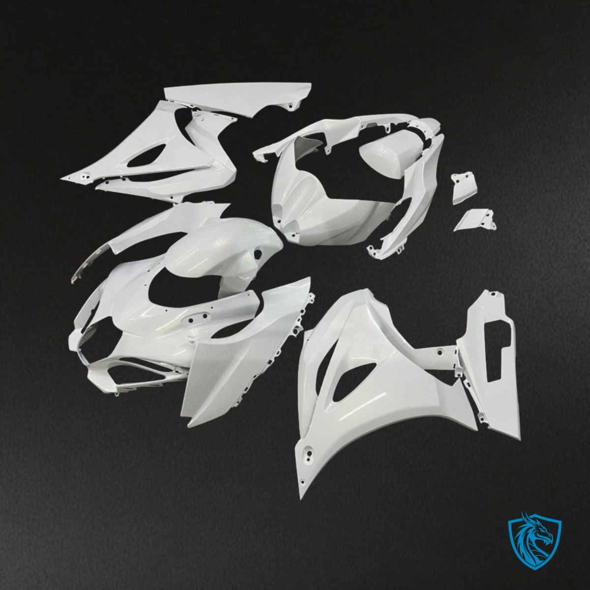 Suzuki GSXR 1000 (2017-2025) White Carbon Fiber - MERGEment Motorcycle Fairings Kit