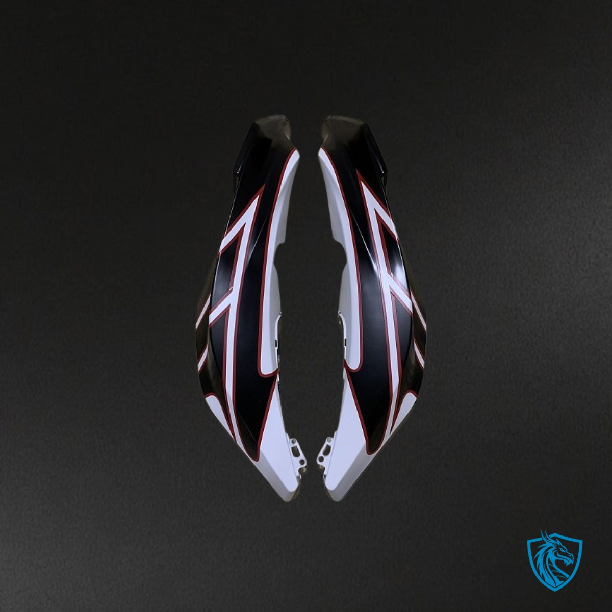 Honda CBR600RR (2007-2008) Glossy White & Black Fairing Kit - Aftermarket ABS Bodywork