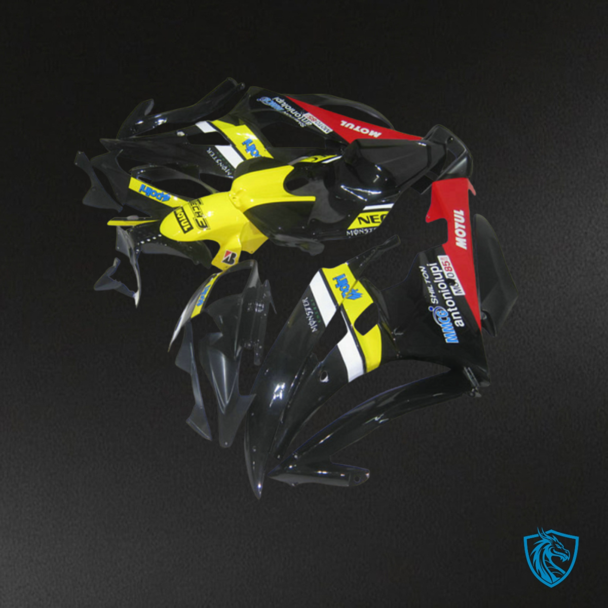 Yamaha YZF R6 (2006-2007) Black, Red & Yellow - MERGEment Motorcycle Fairings Kit