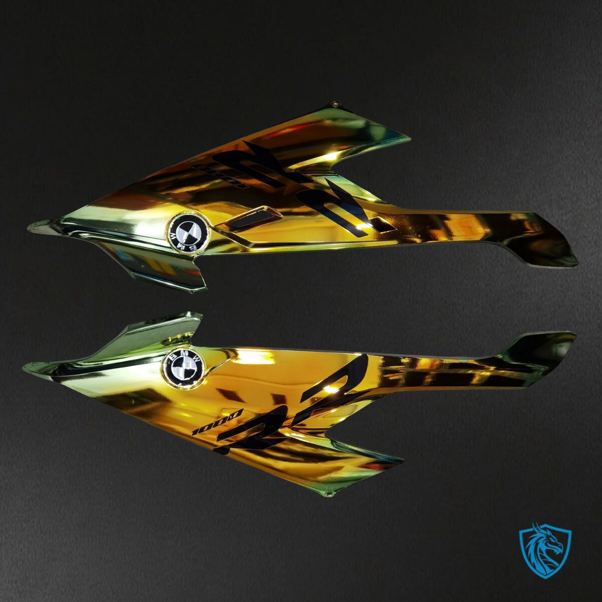 BMW S1000RR (2019-2020) Yellow, Black & Gold Chemical metallization - Custom ABS Fairing Kit