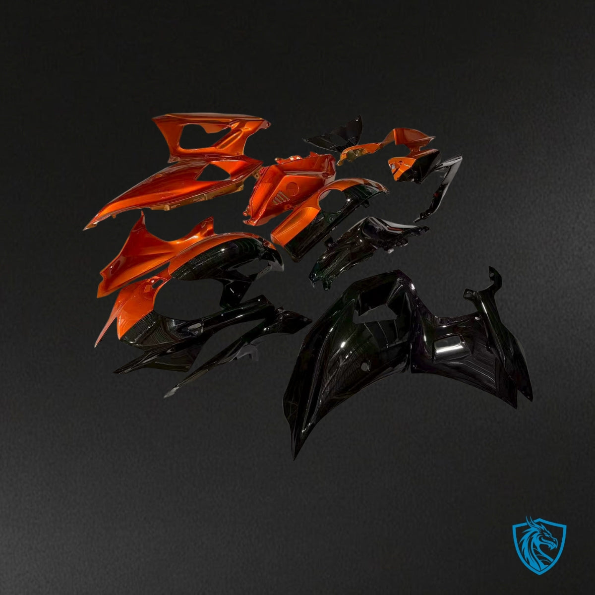 Yamaha R7 (2021-2025) Metallic Orange & Black Split - Replacement Motorcycle Fairings Kit