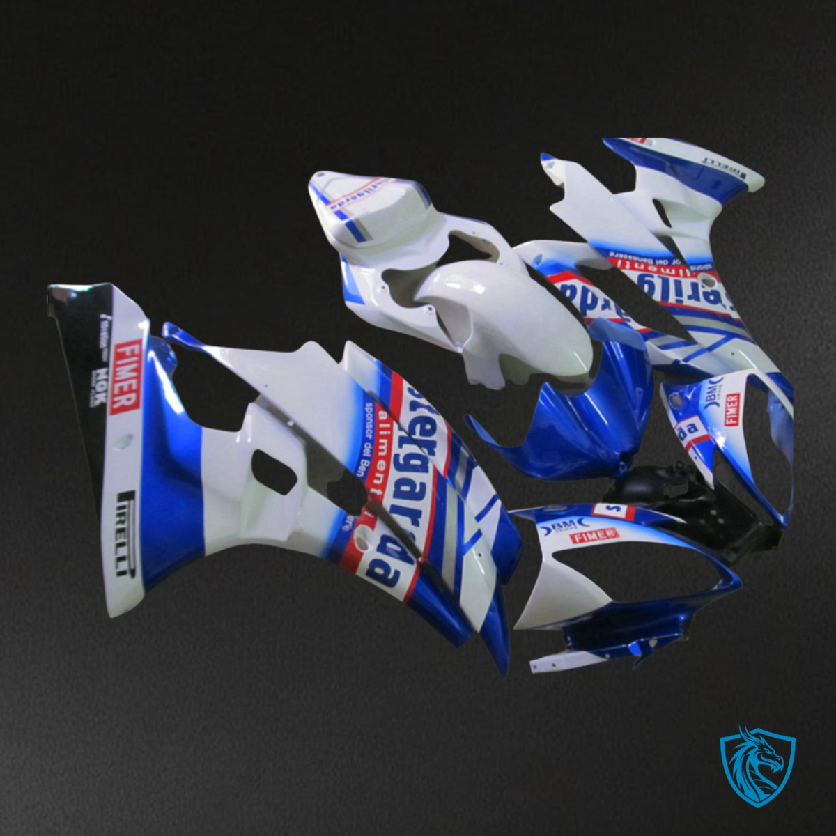 Yamaha YZF R6 (2006-2007) Blue & White Sterilgarda - MERGEment Motorcycle Fairings Kit