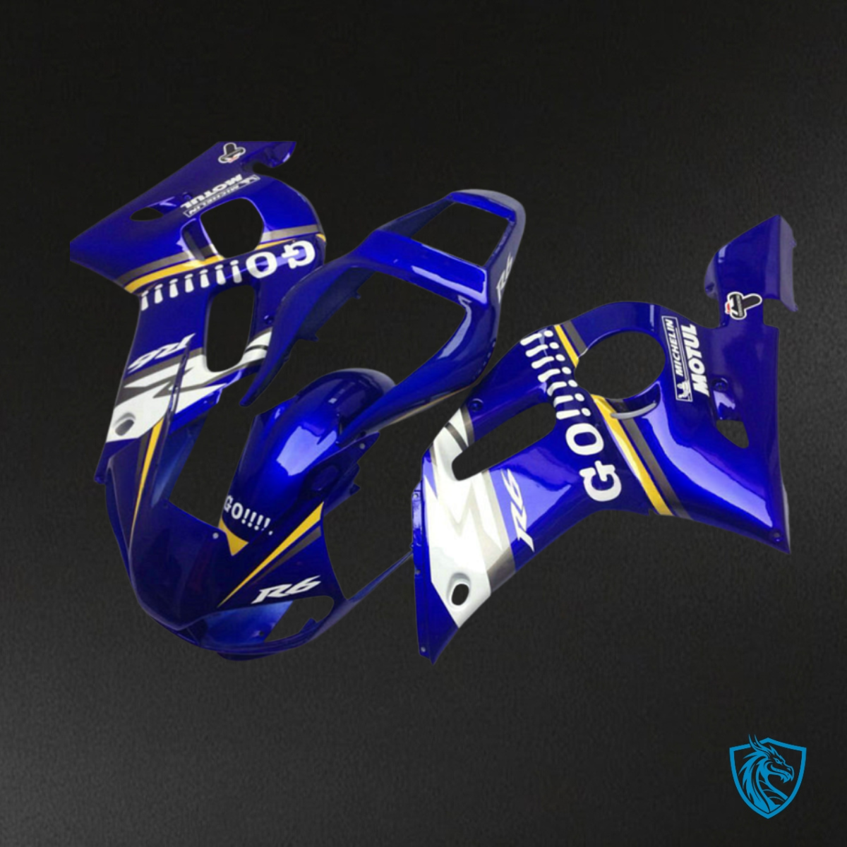 Yamaha YZF R6 (1999-2002) Blue & White Fairing Kit - Aftermarket ABS Bodywork