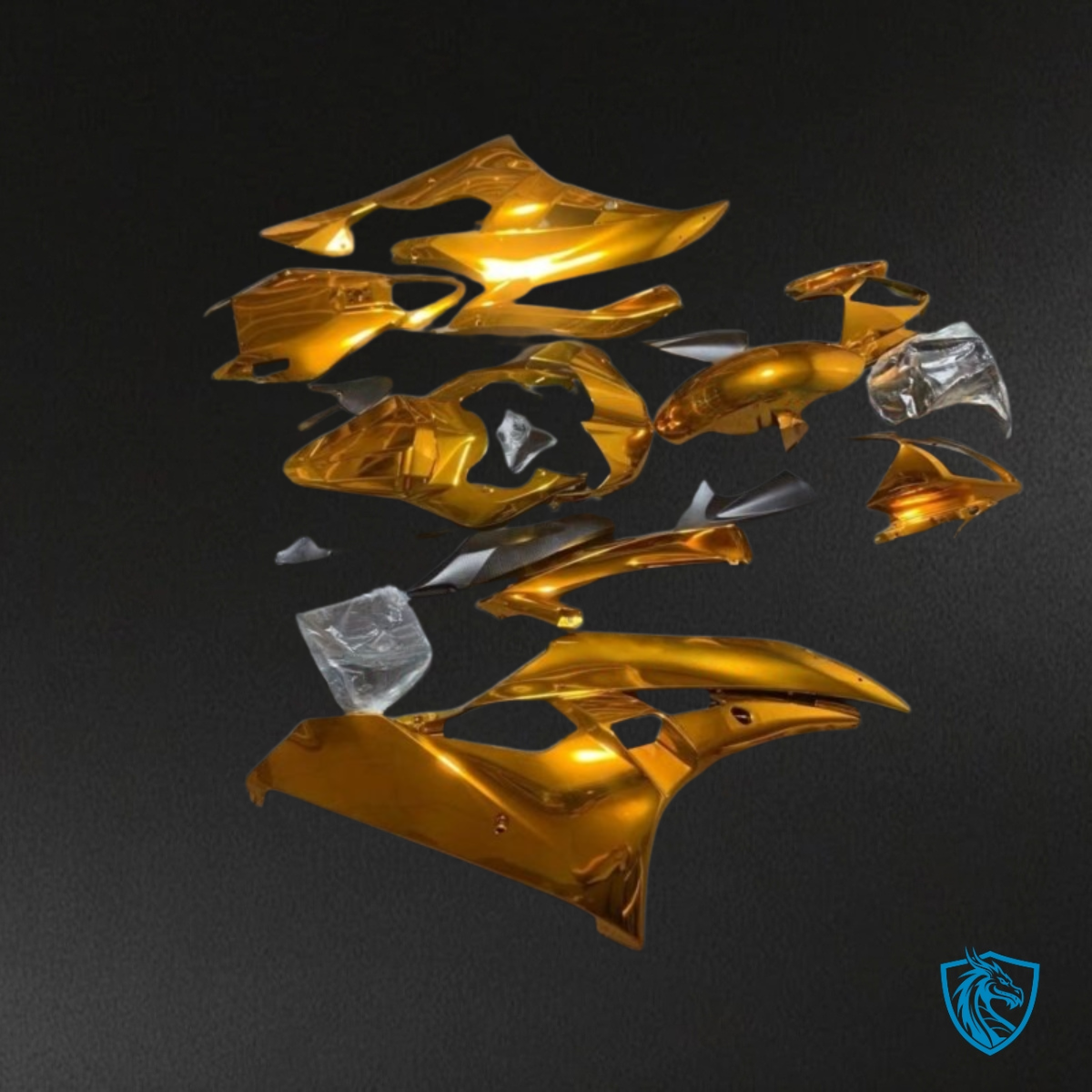 Yamaha YZF R6 (2008-2016) Gold Chrome Fairing Kit - Aftermarket ABS Bodywork