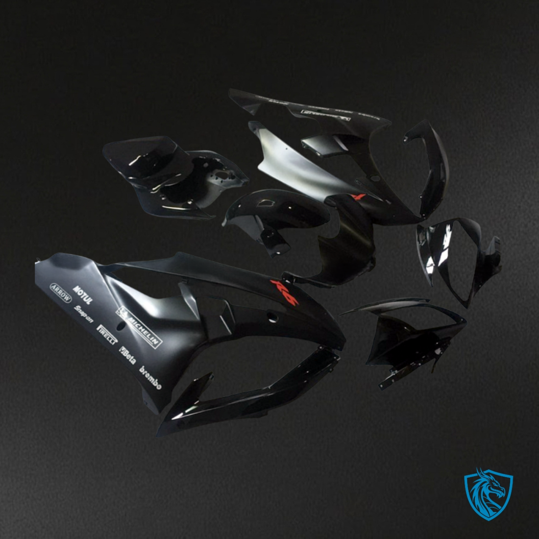 Yamaha YZF R6 (2006-2007) Matte Black Fairing Kit - Aftermarket ABS Bodywork